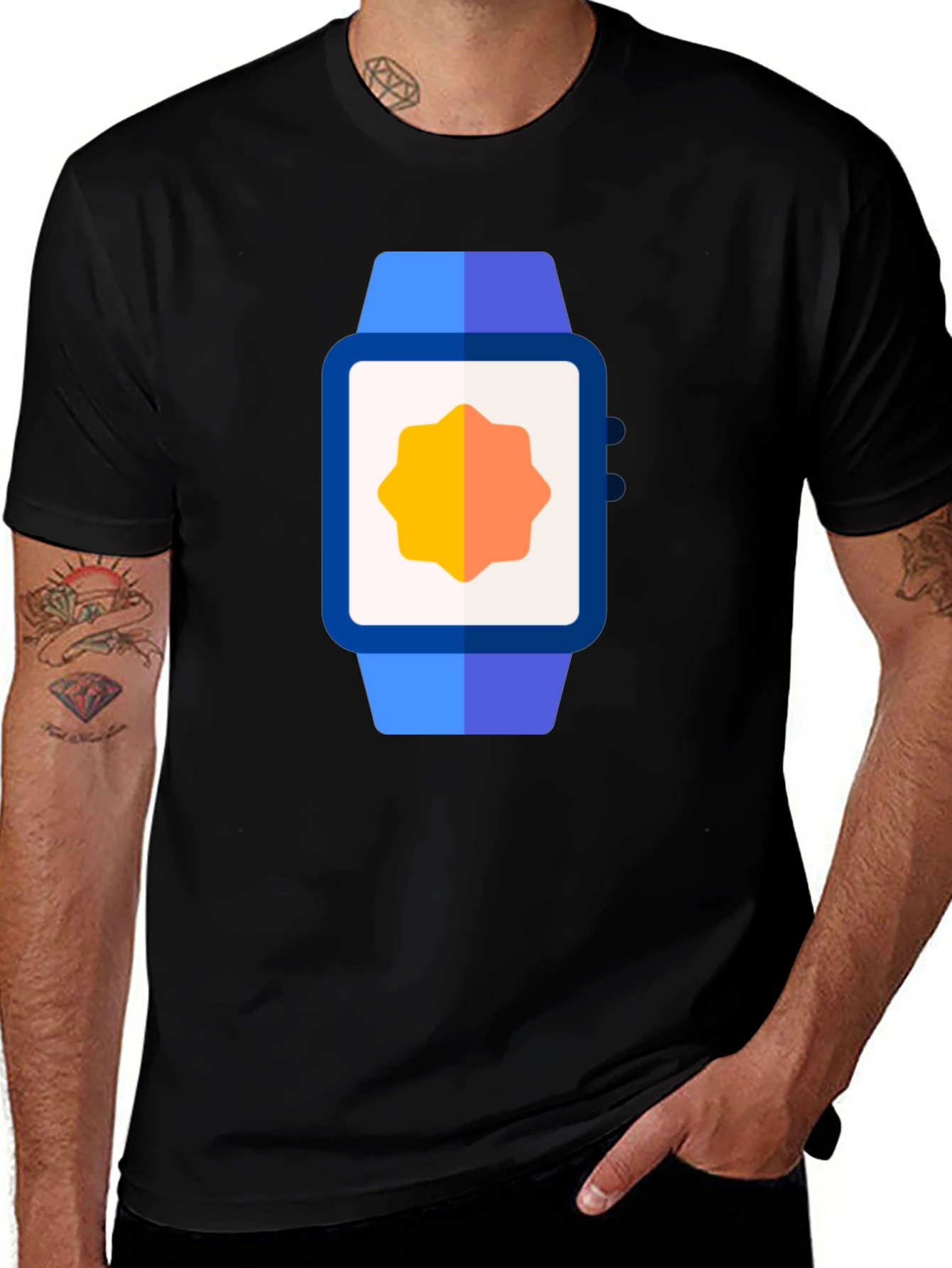 Smartwatch Graphic Tee - Modern Casual Style