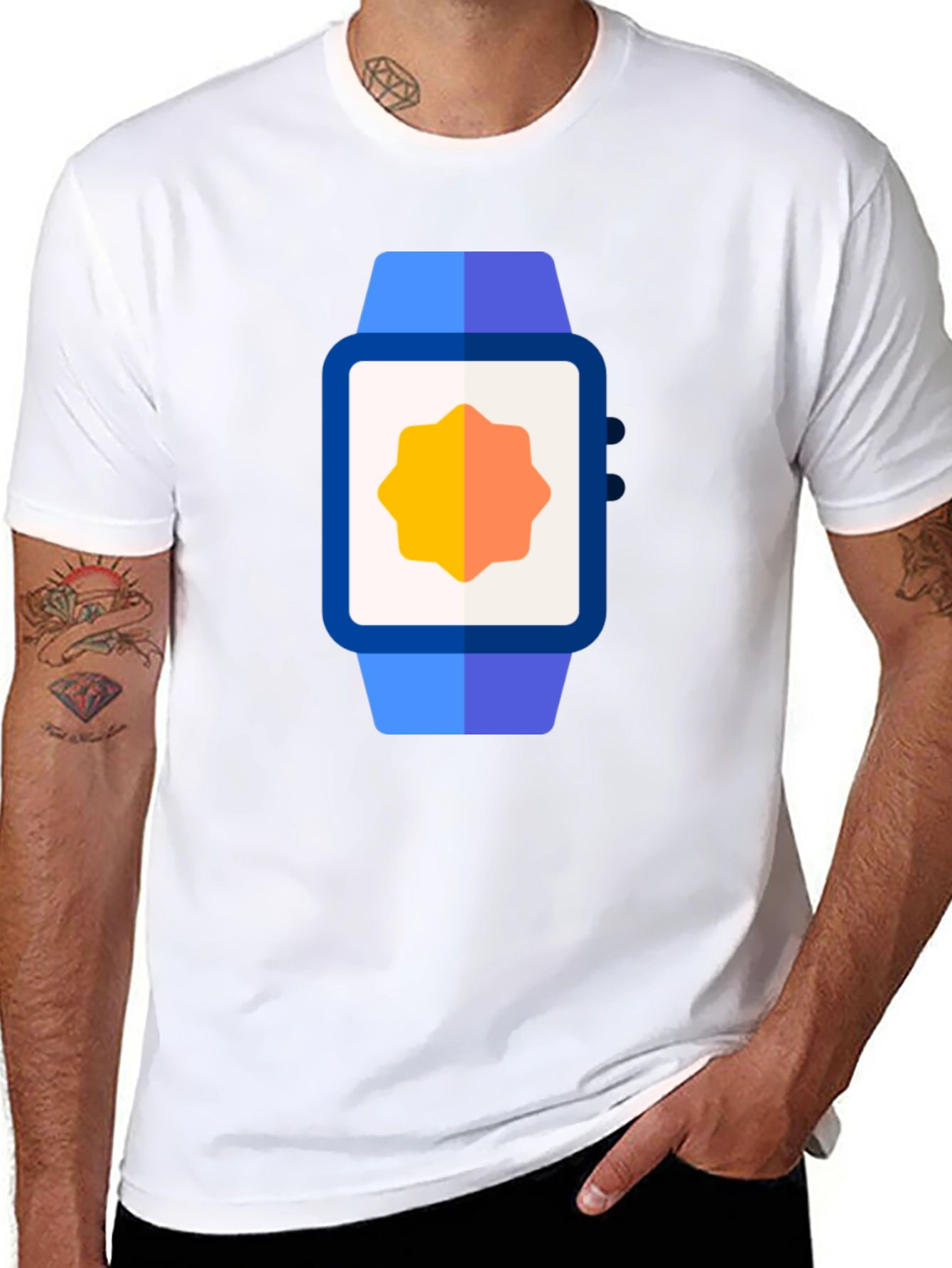 Smartwatch Graphic Tee - Modern Casual Style