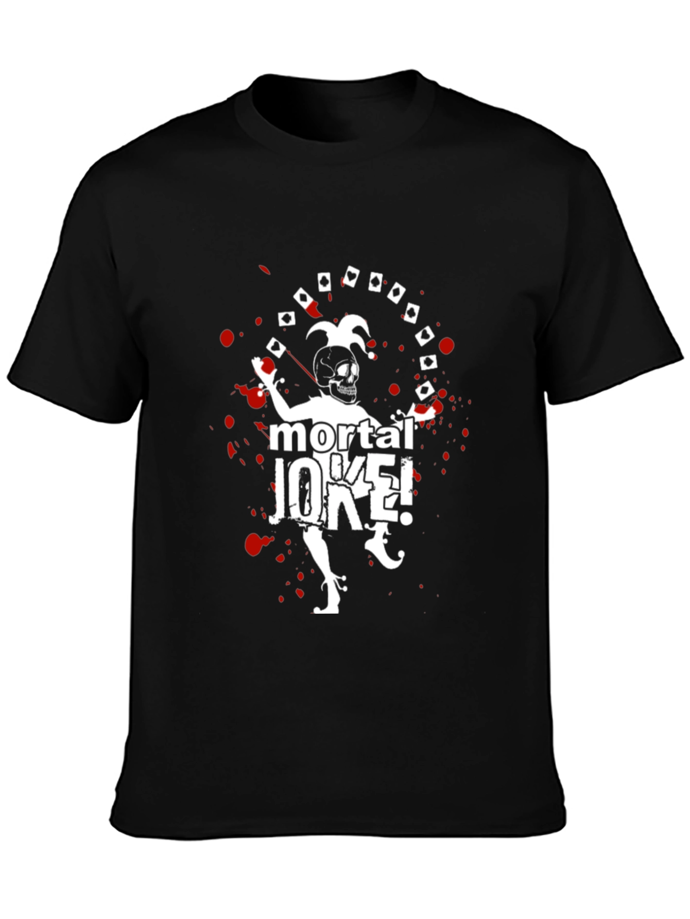 Mortal Joke Graphic T-Shirt - Skull Jester Design