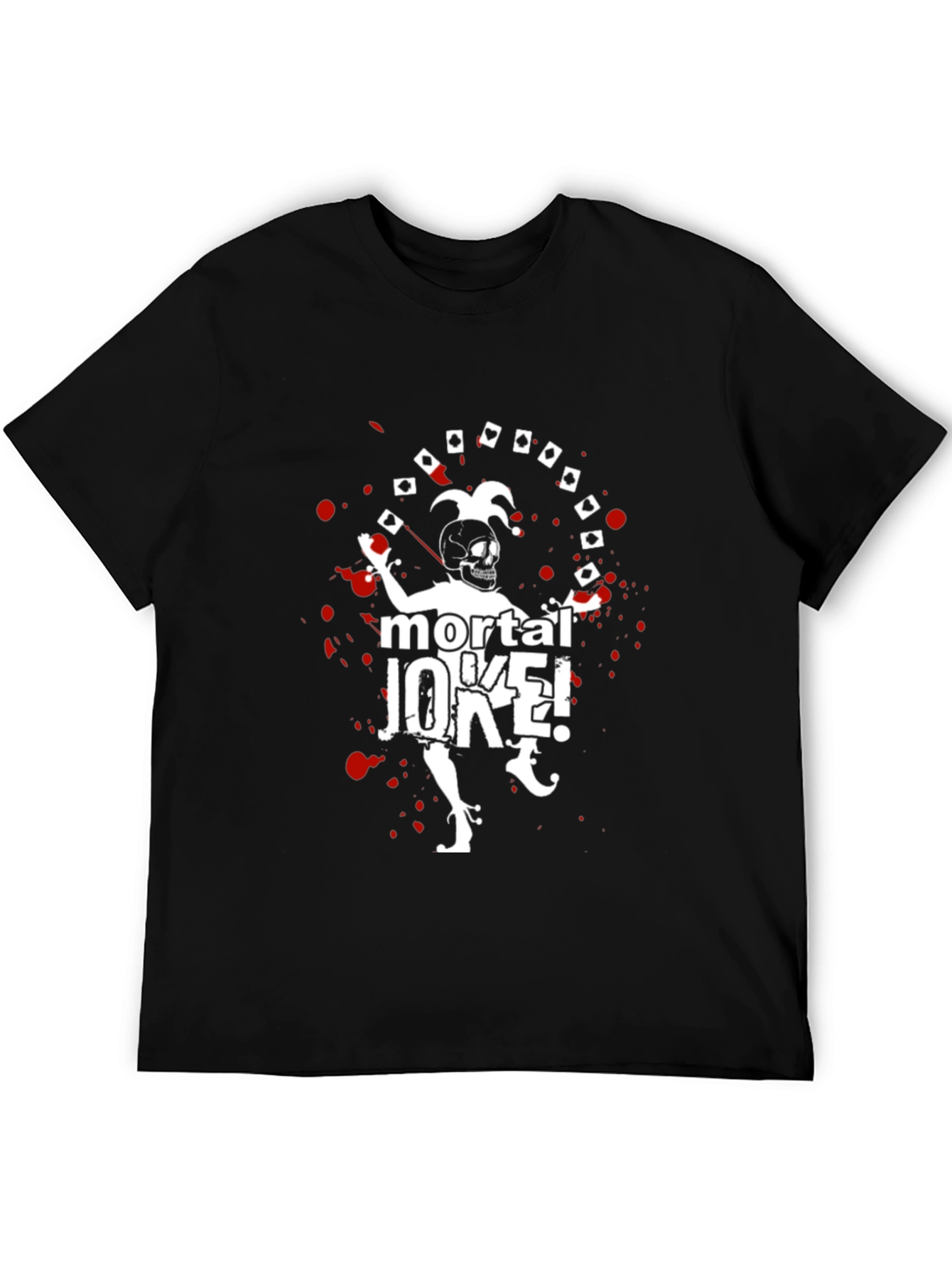 Mortal Joke Graphic T-Shirt - Skull Jester Design