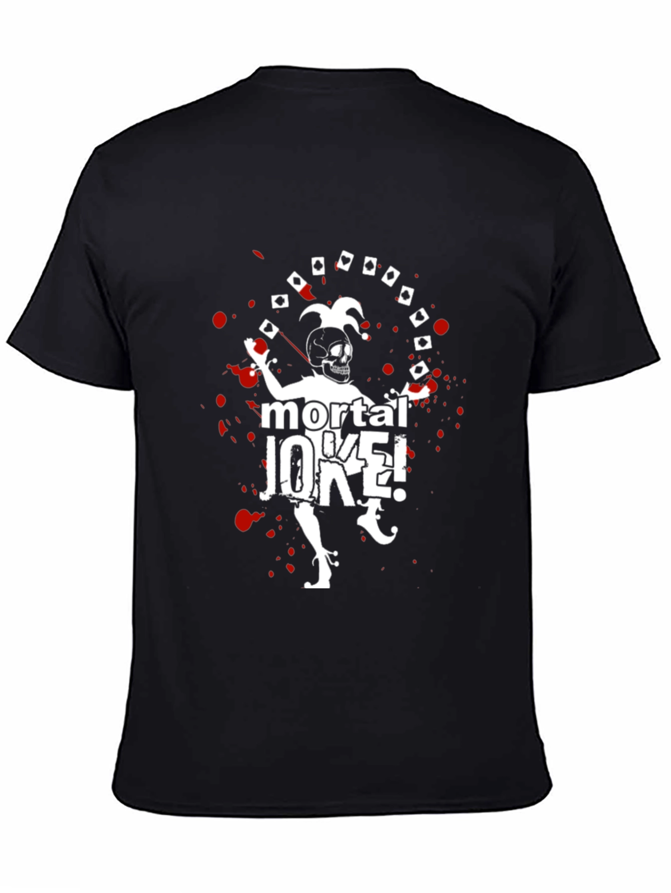 Mortal Joke Graphic T-Shirt - Skull Jester Design