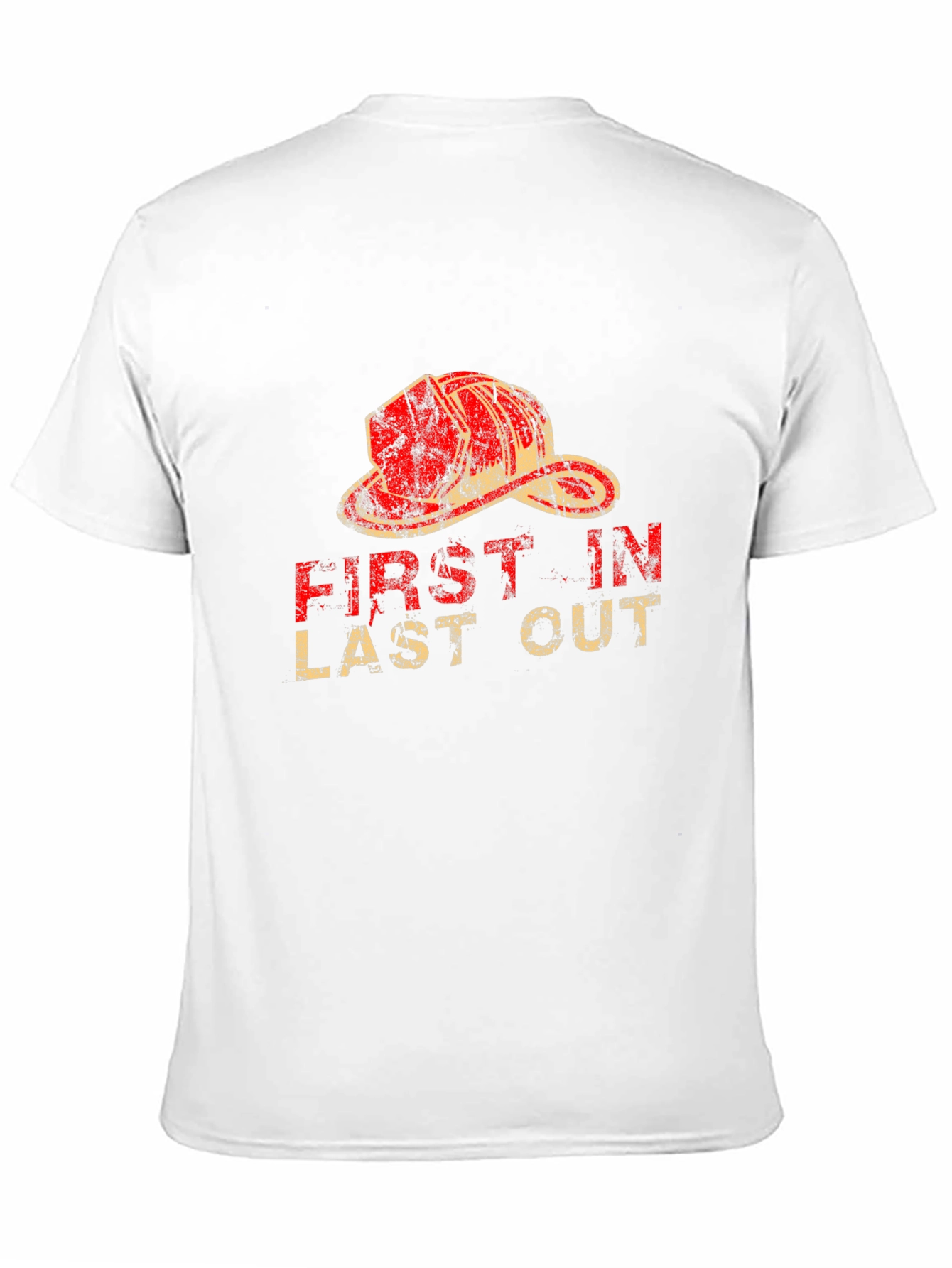 Firefighter First In Last Out Black T-Shirt