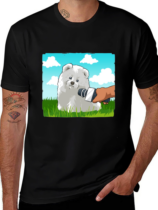 Dog Interview Graphic Tee - Funny Pet Lover Shirt
