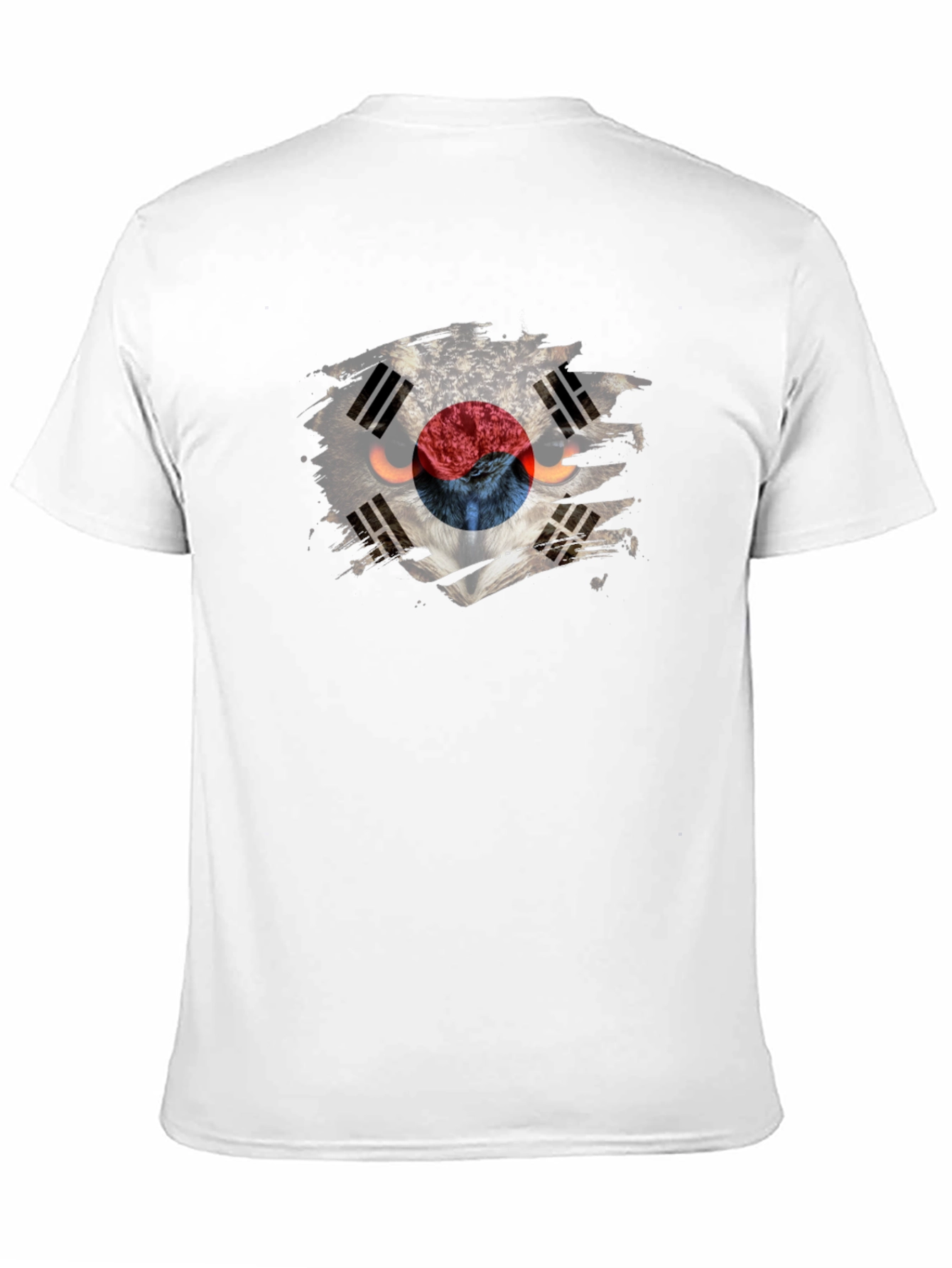 South Korea Flag Owl Graphic T-Shirt