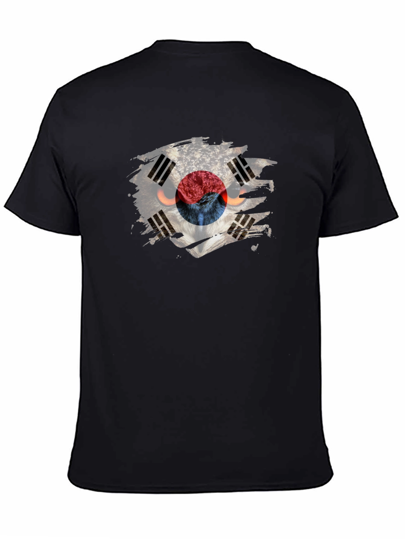 South Korea Flag Owl Graphic T-Shirt