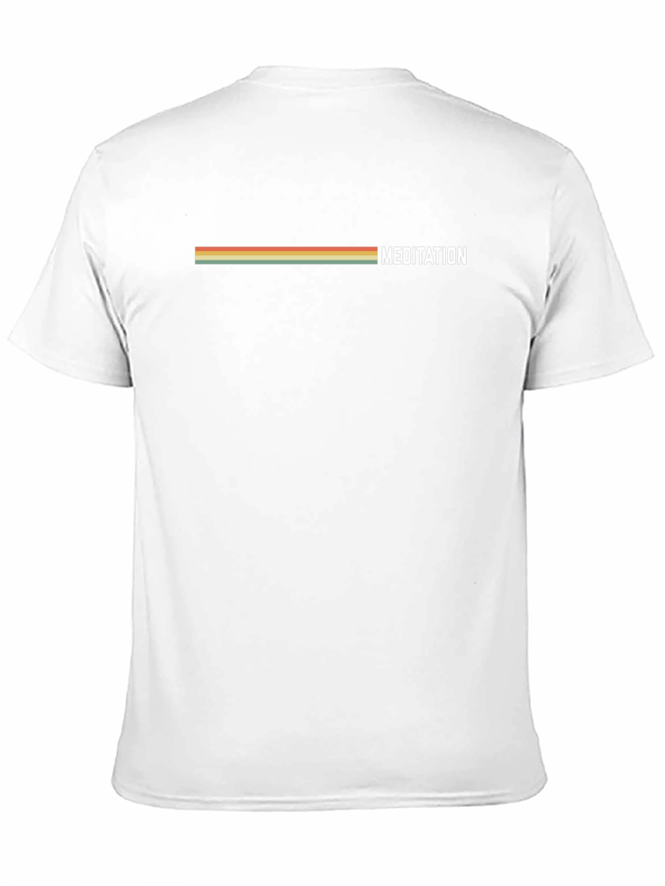 Meditation Tee - Retro Stripe Design
