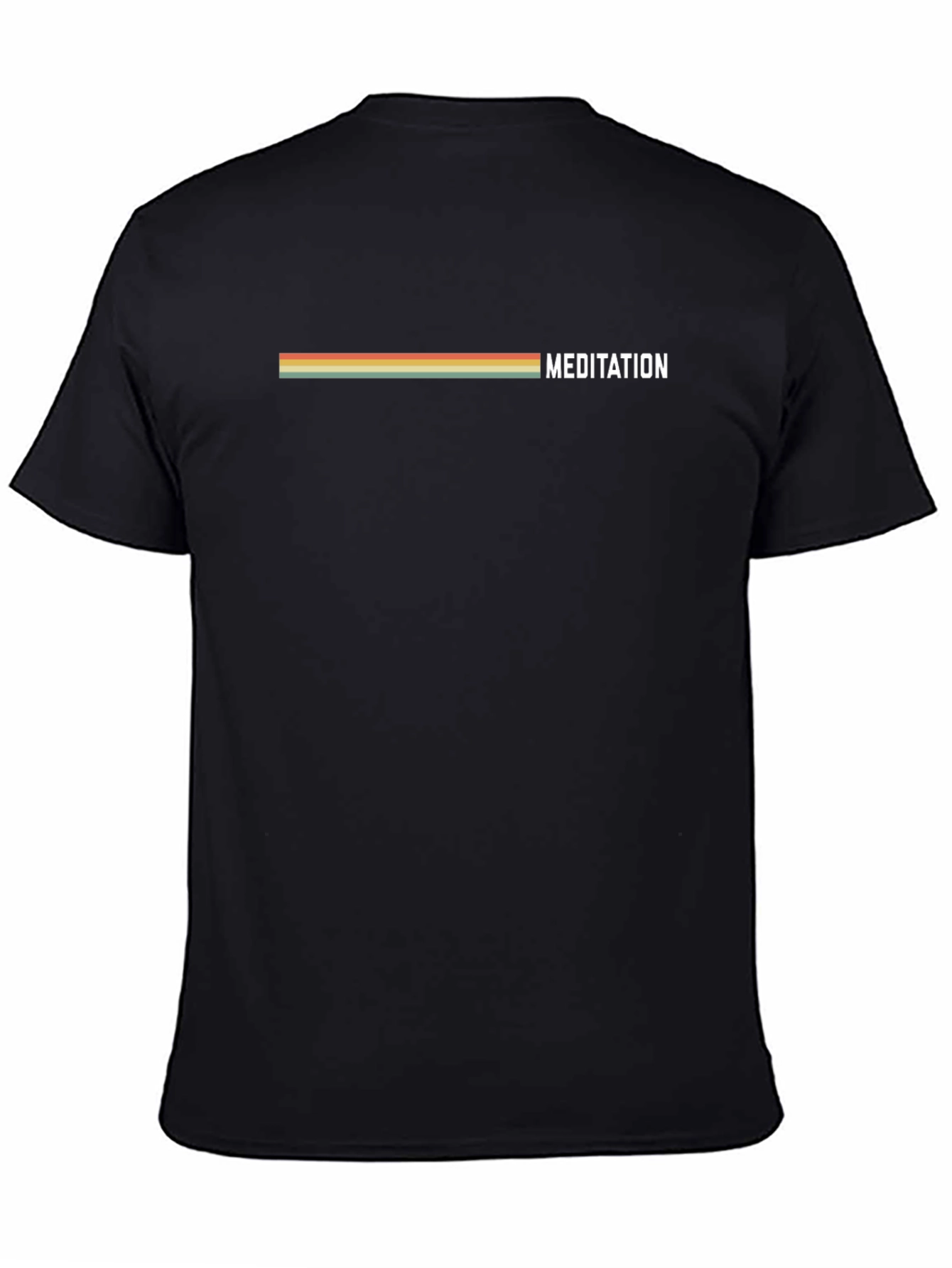 Meditation Tee - Retro Stripe Design