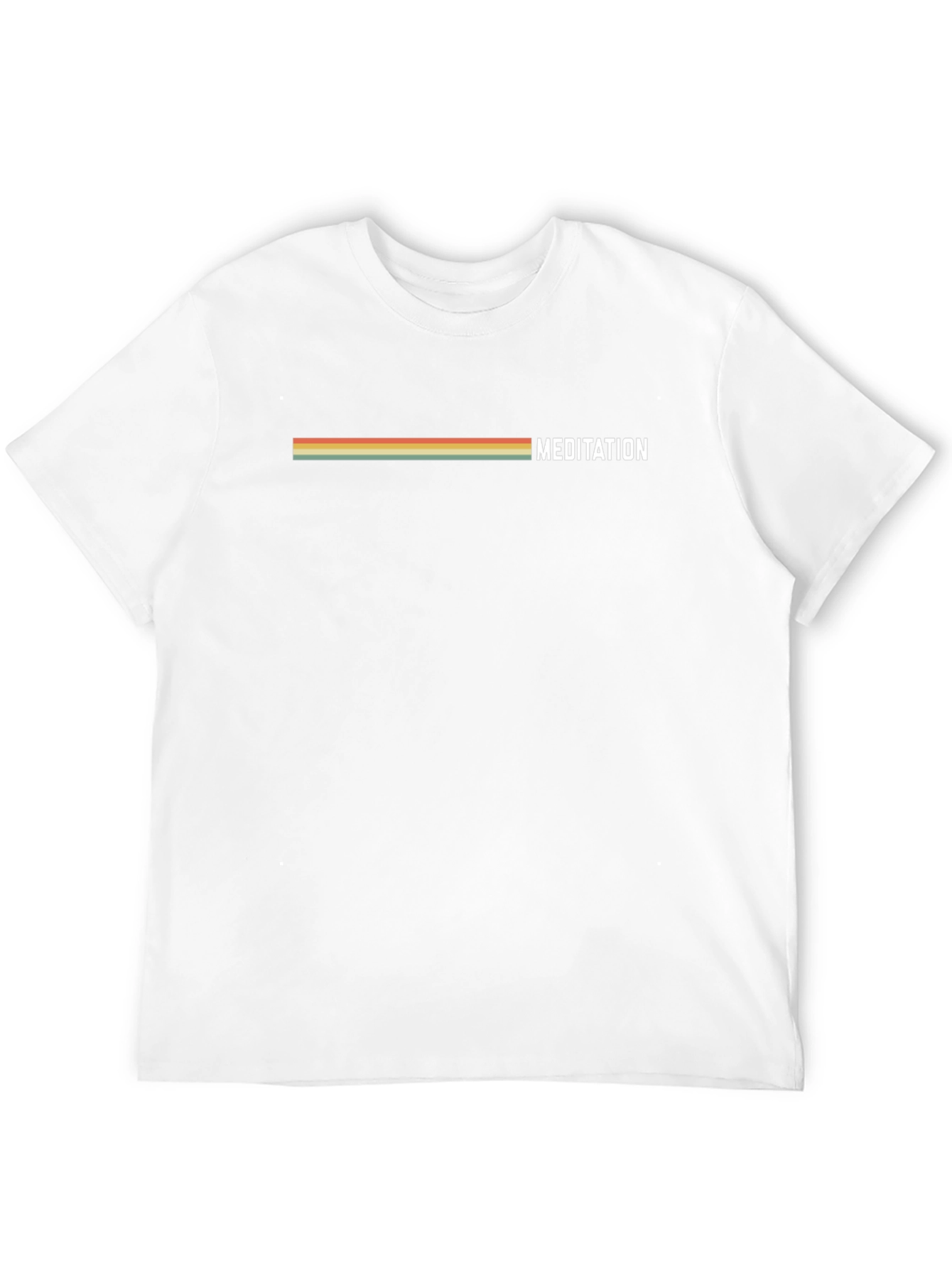 Meditation Tee - Retro Stripe Design