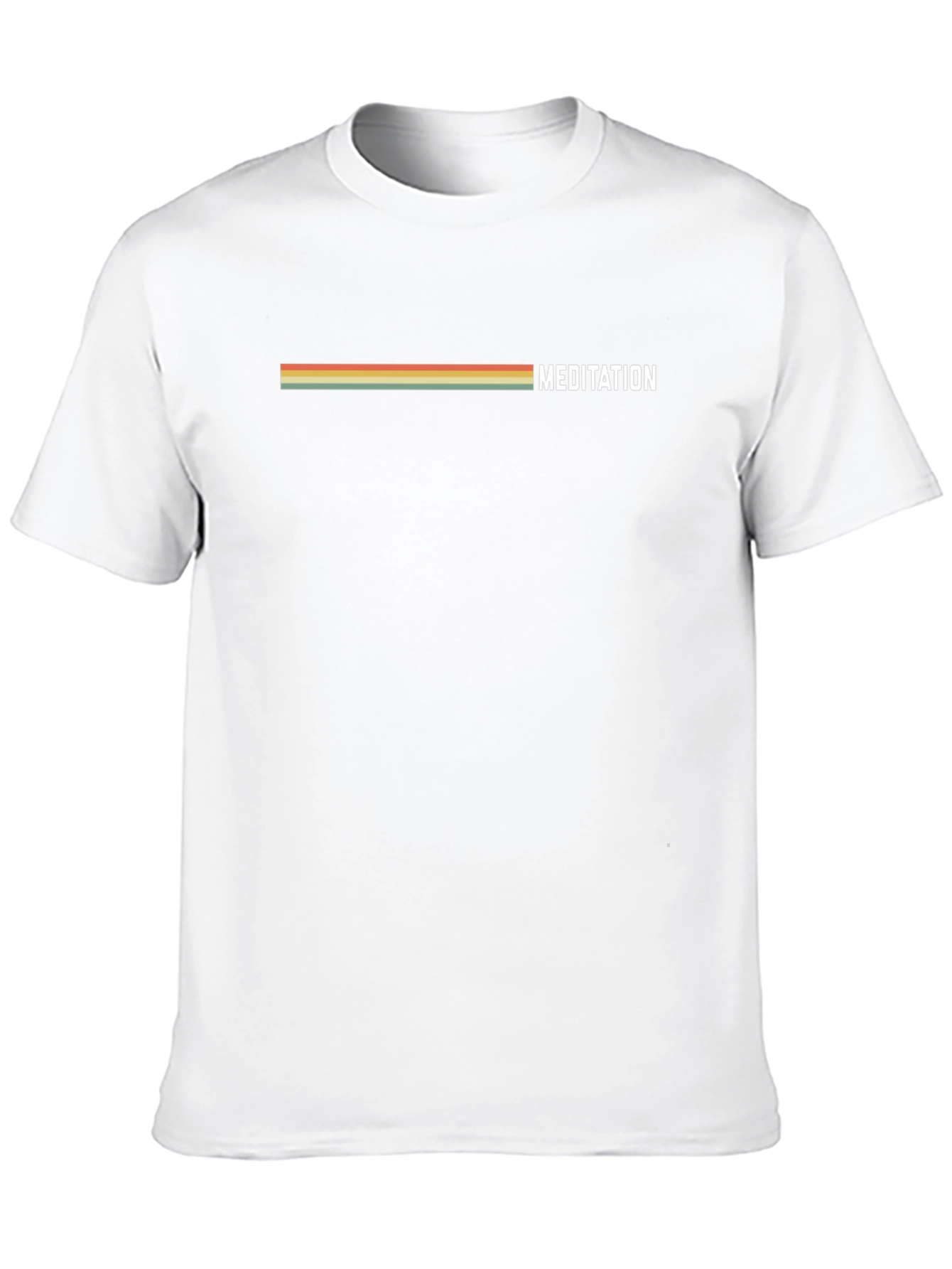 Meditation Tee - Retro Stripe Design