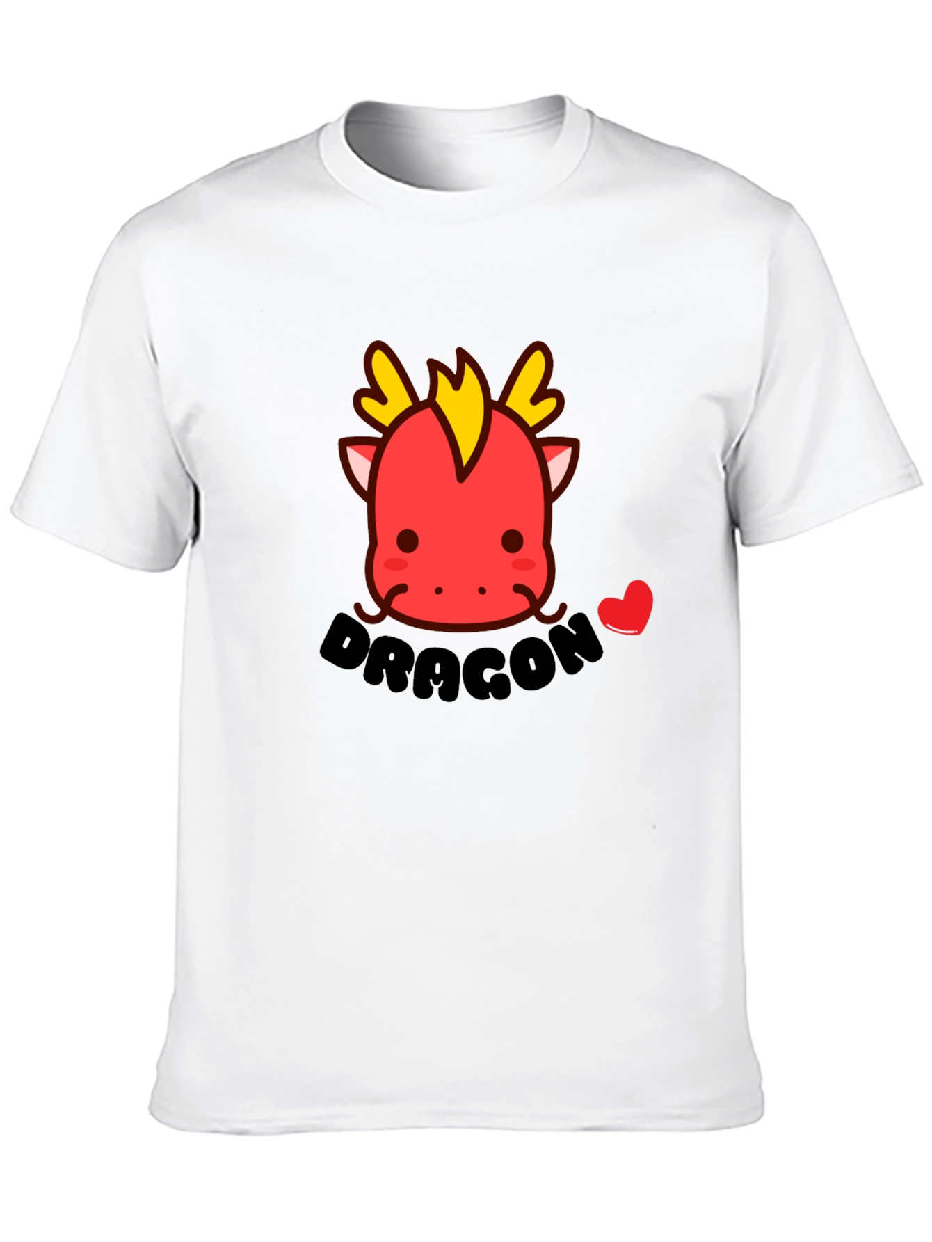 Cute Dragon T-Shirt - Black Cotton Tee