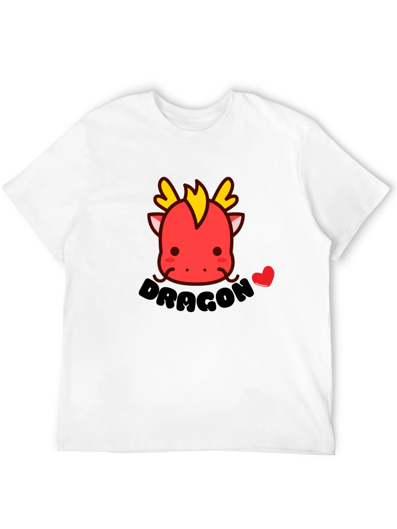 Cute Dragon T-Shirt - Black Cotton Tee