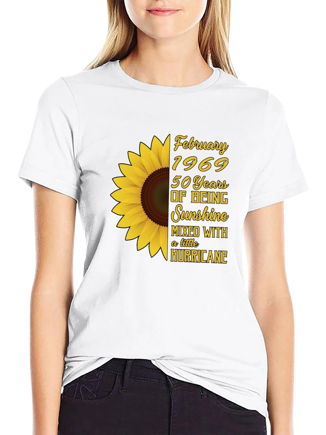 February 1969 Sunflower Birthday T-Shirt