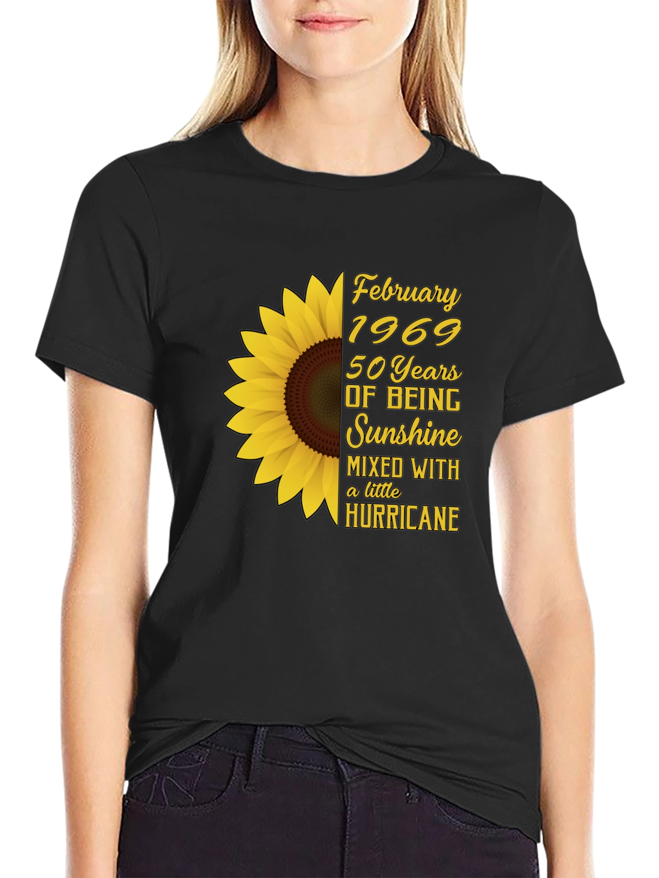 February 1969 Sunflower Birthday T-Shirt