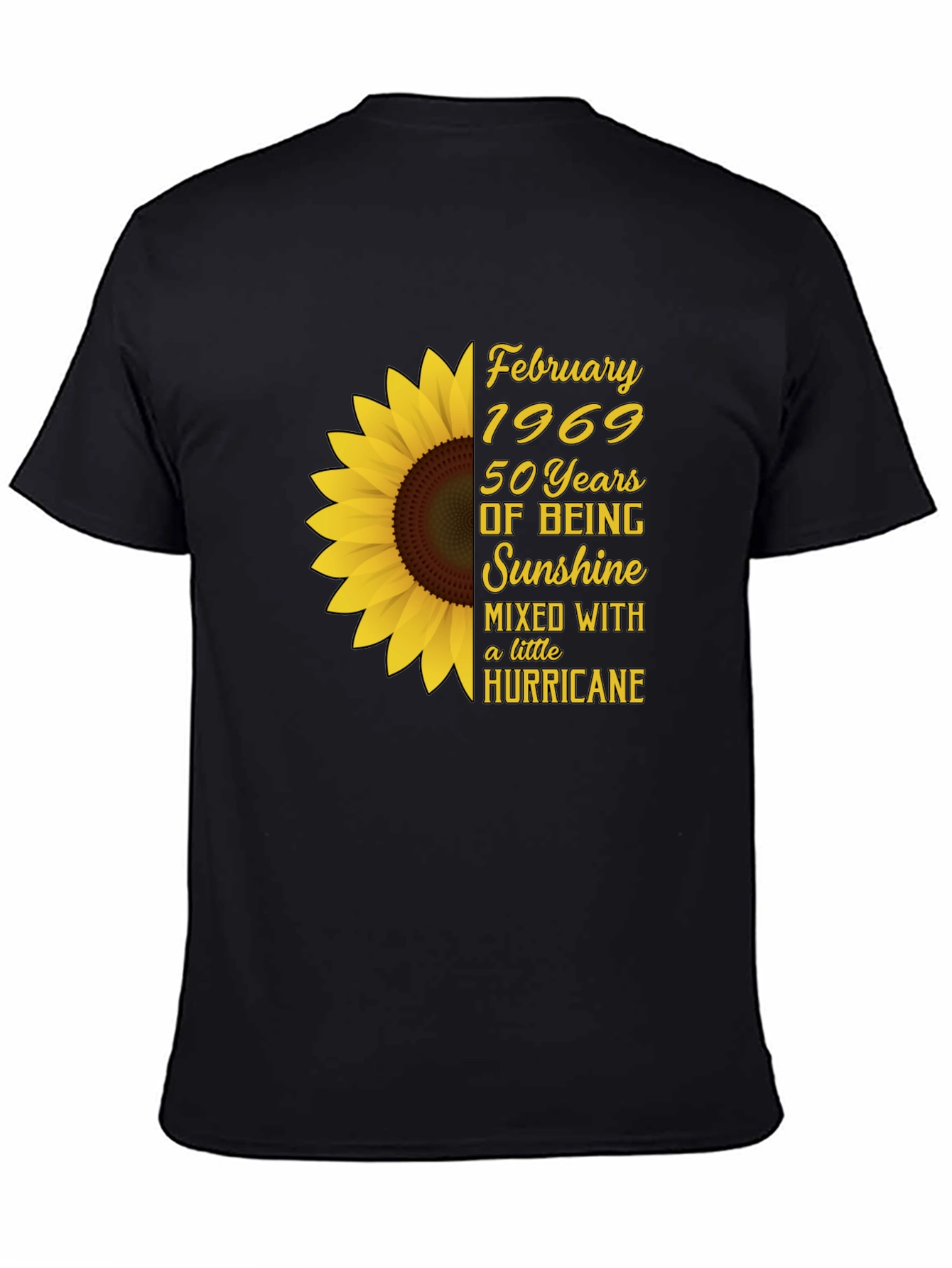 February 1969 Sunflower Birthday T-Shirt