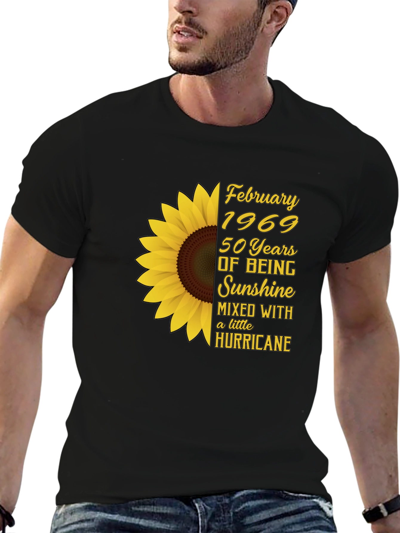 February 1969 Sunflower Birthday T-Shirt