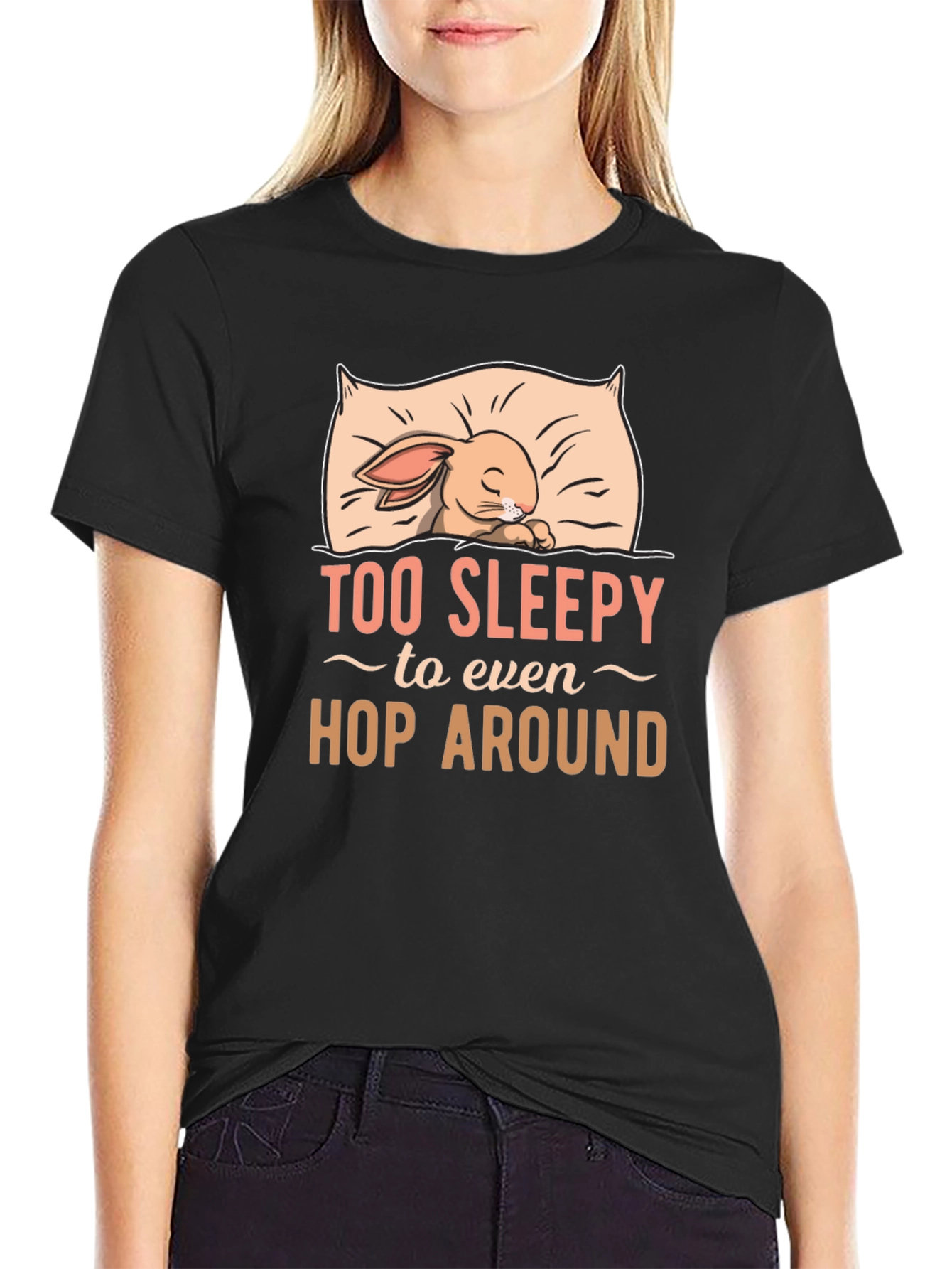 Too Sleepy Bunny Graphic T-Shirt