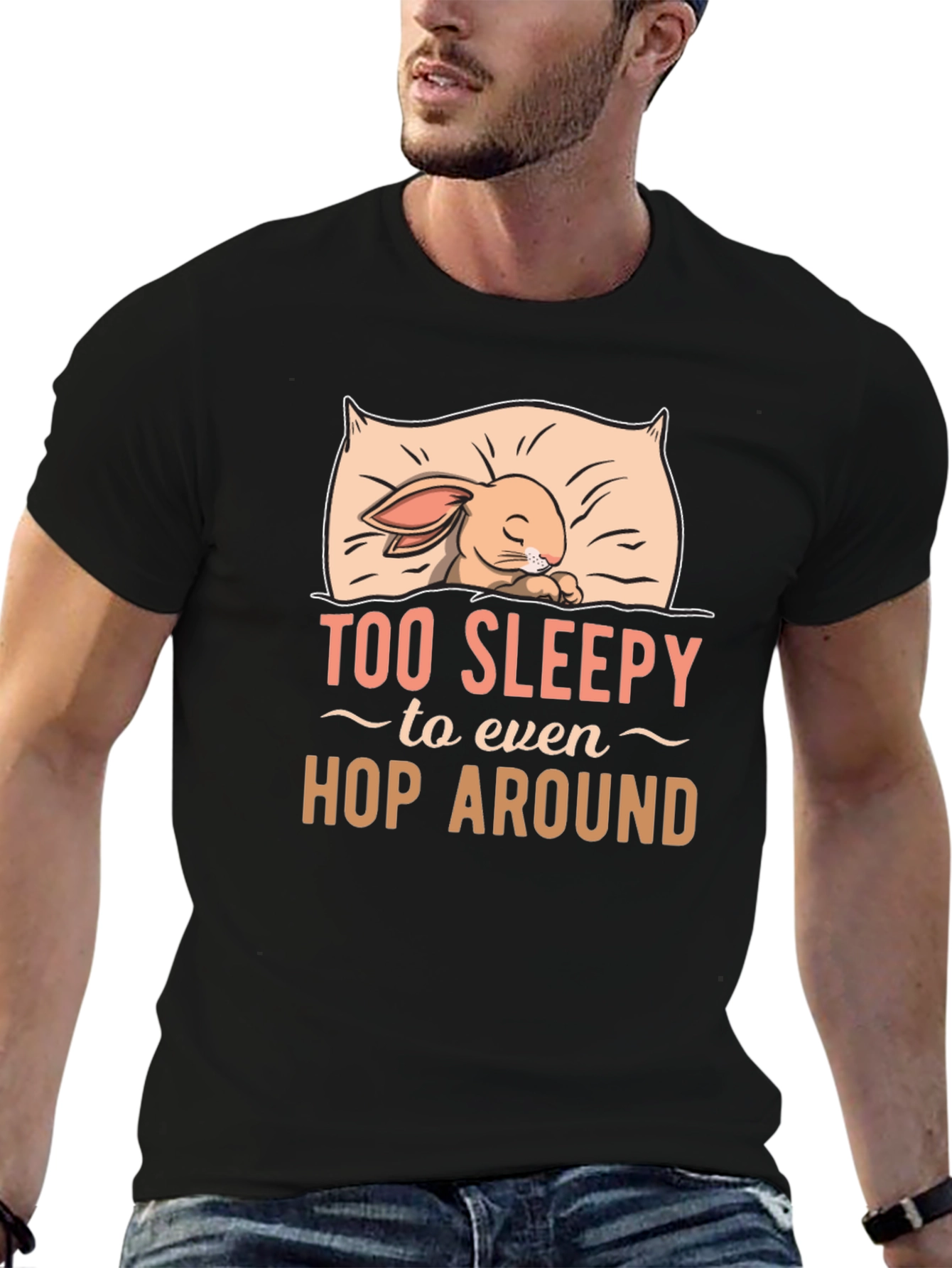 Too Sleepy Bunny Graphic T-Shirt