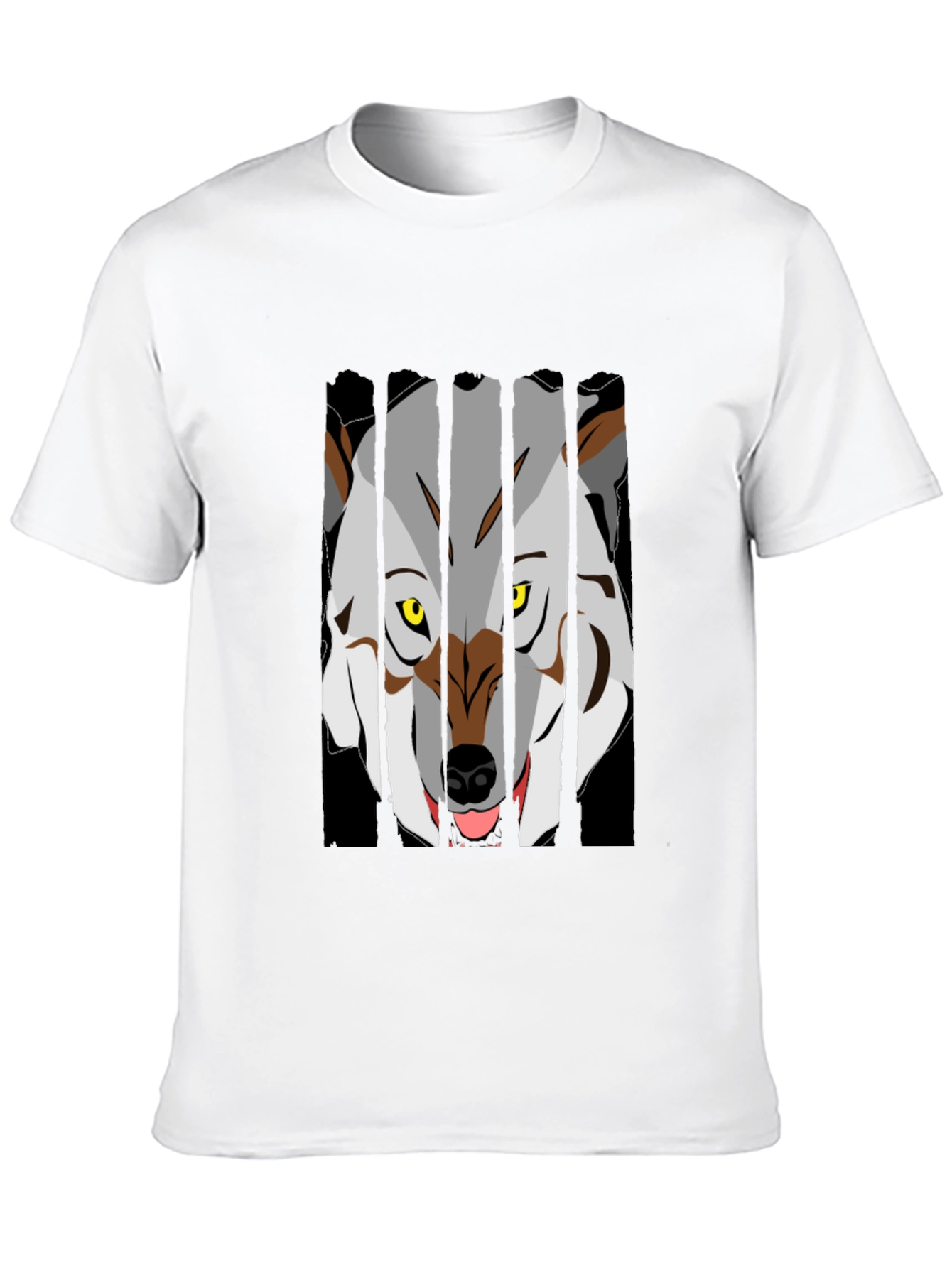 Wolf Graphic T-Shirt - Black Crew Neck Tee