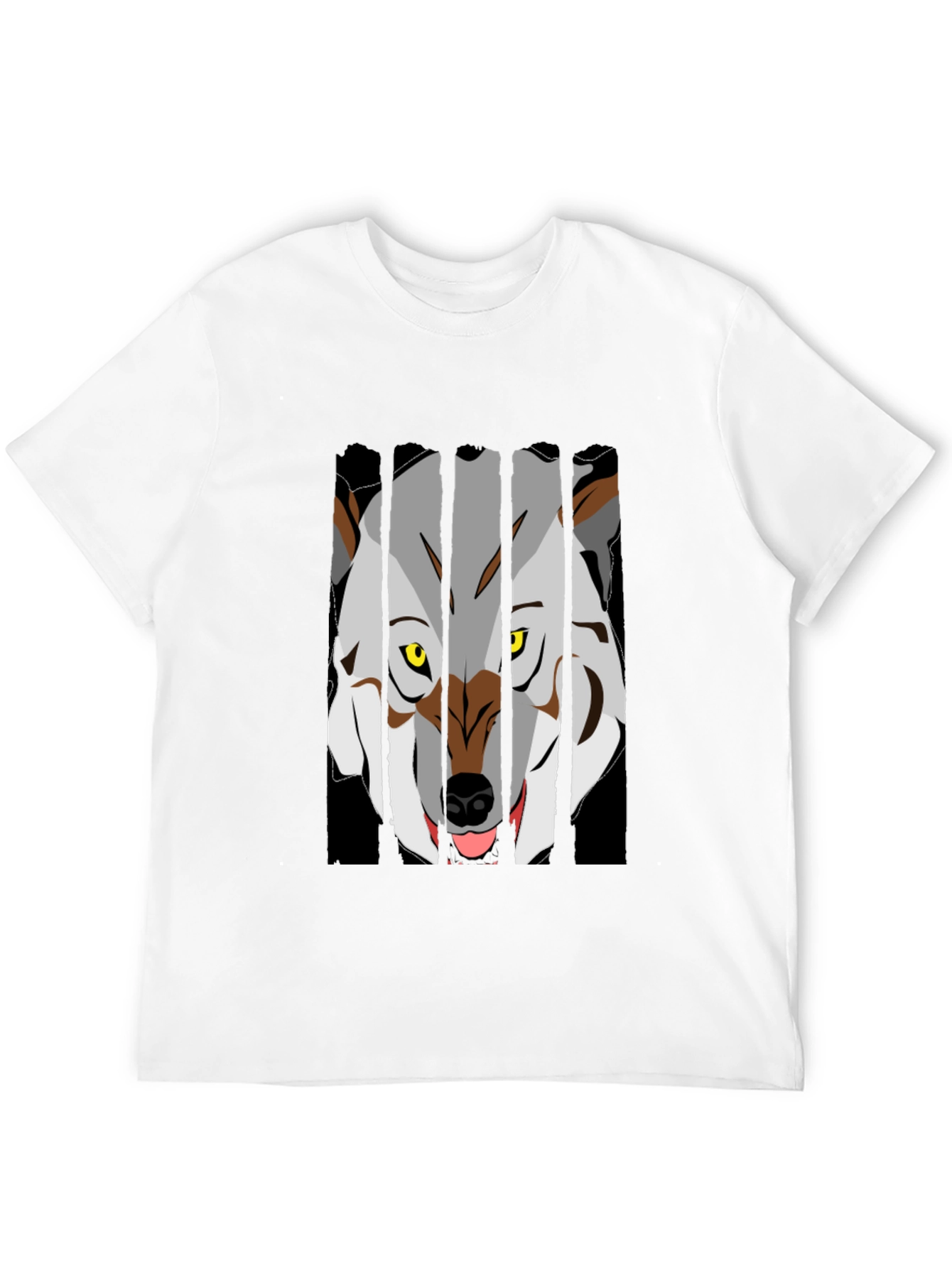 Wolf Graphic T-Shirt - Black Crew Neck Tee