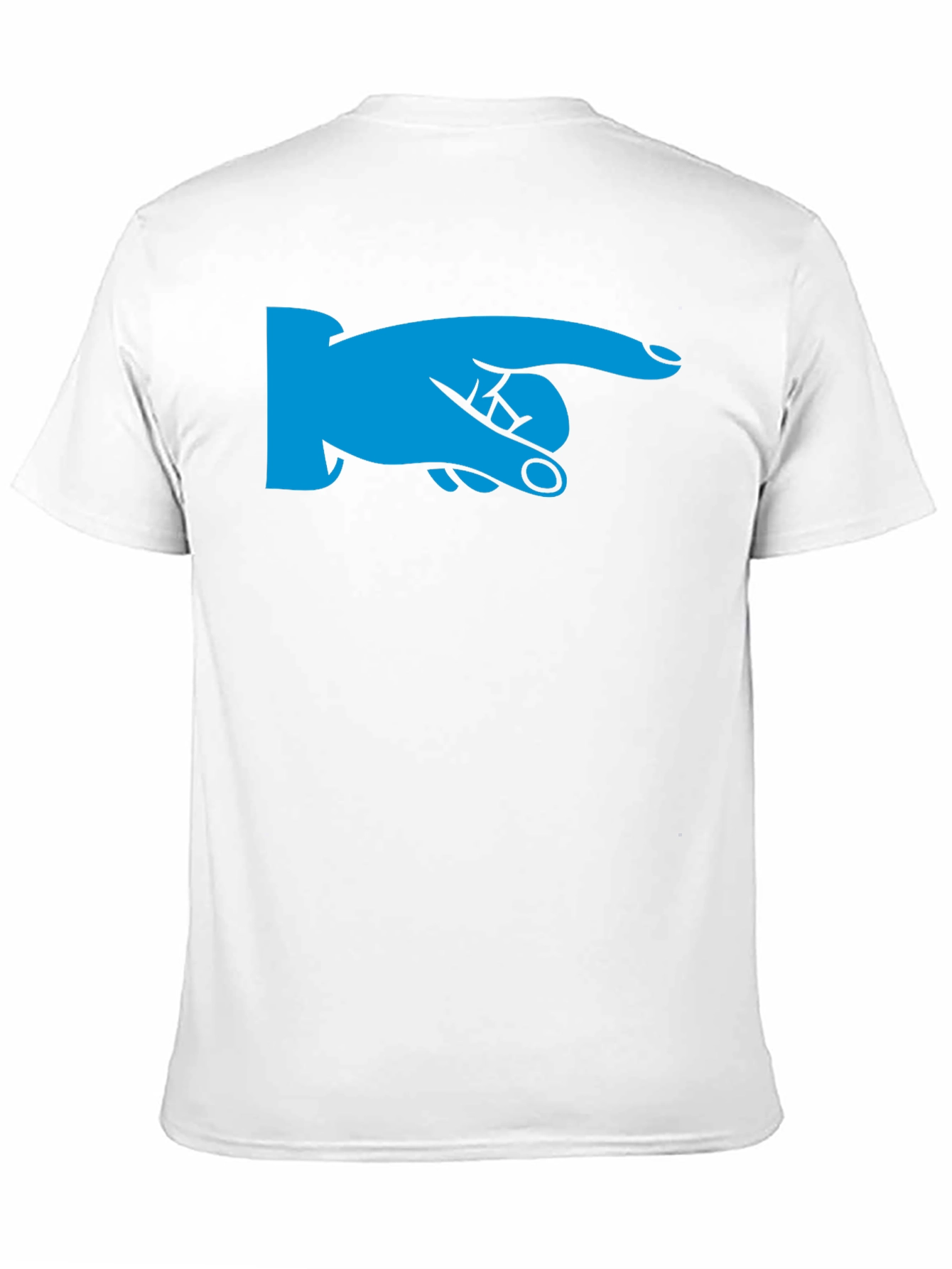 Pointing Finger Graphic Tee - Black Cotton Shirt