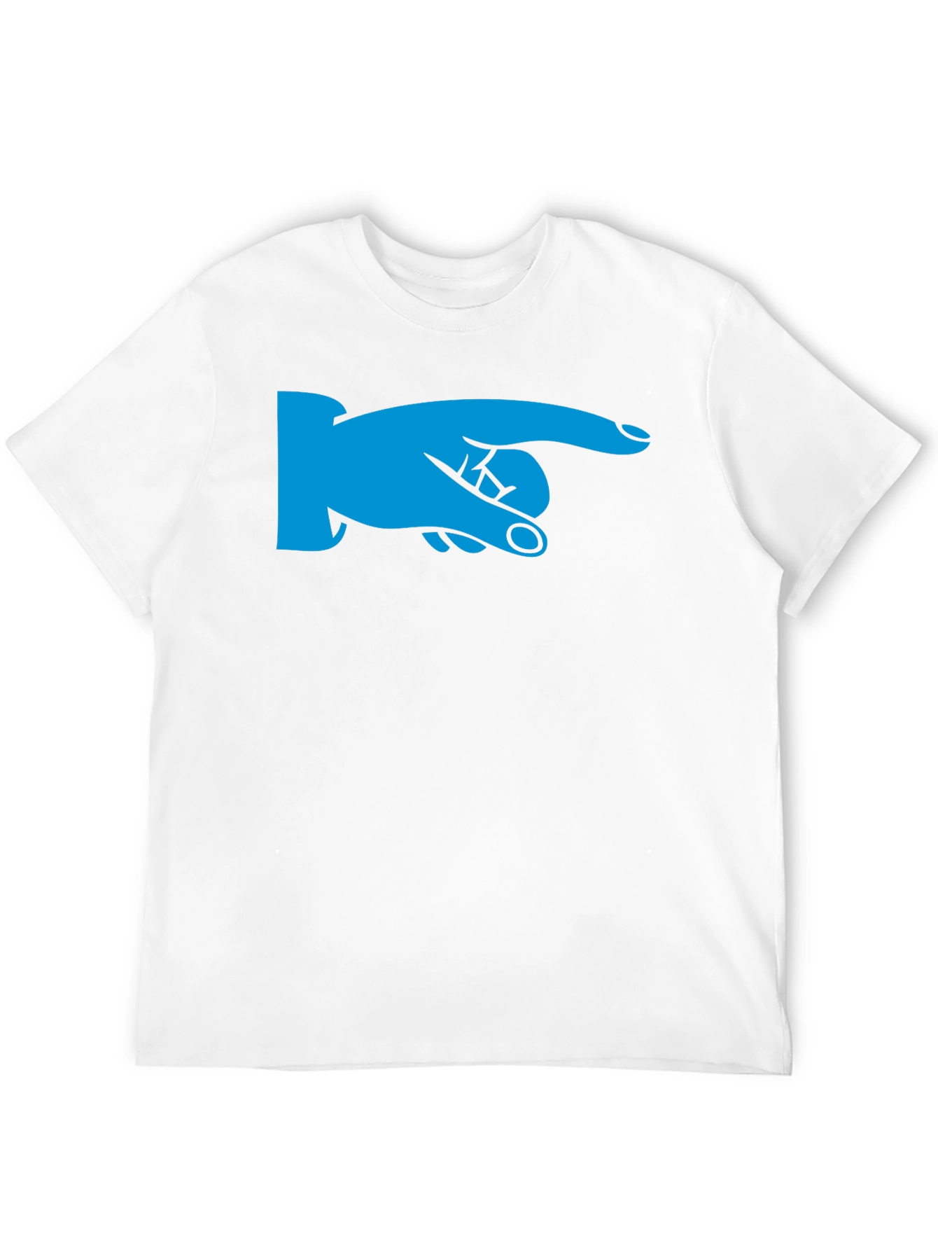 Pointing Finger Graphic Tee - Black Cotton Shirt