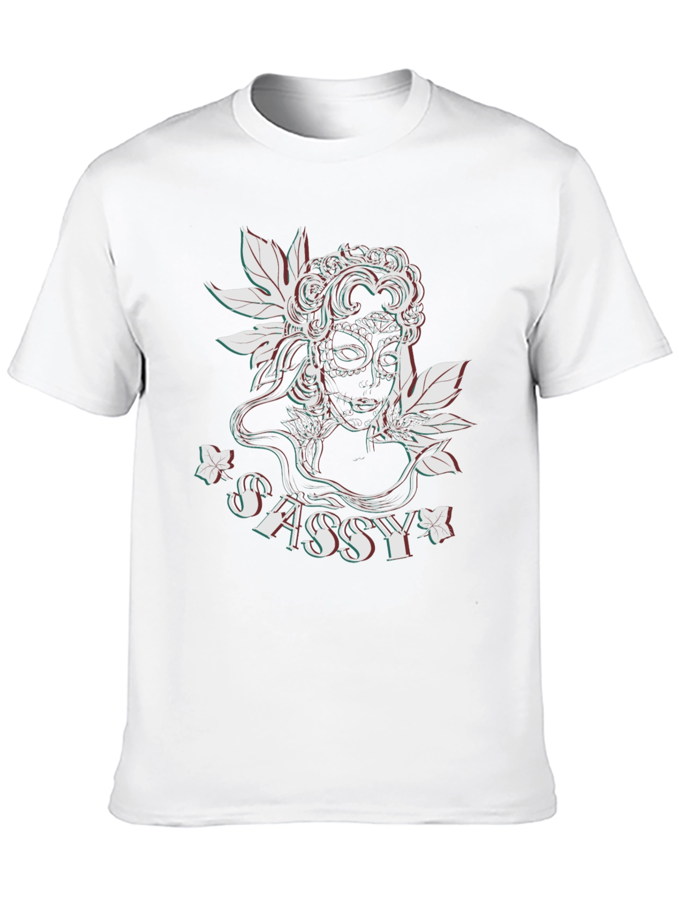 Sassy Sugar Skull Graphic Tee - Black