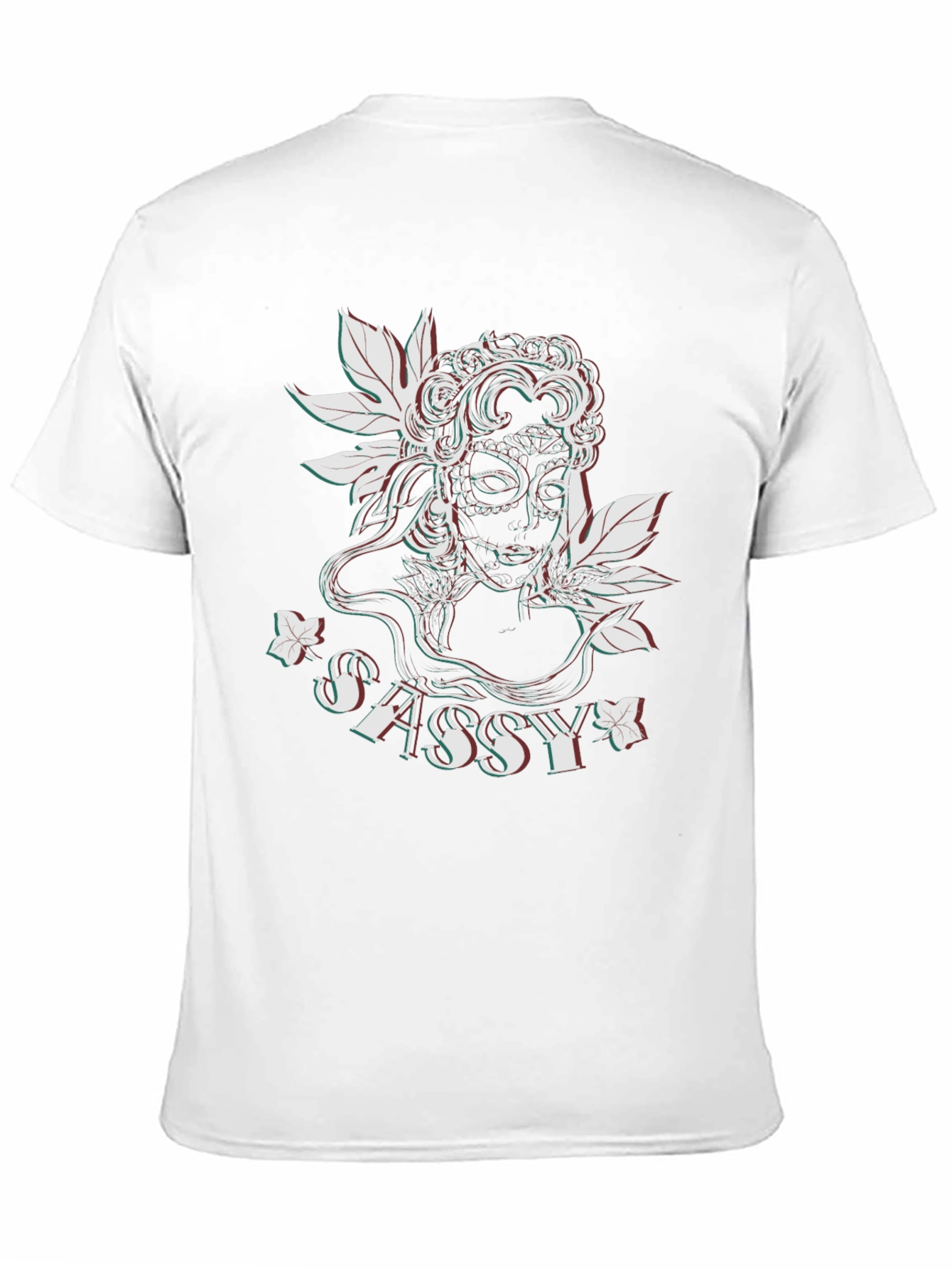 Sassy Sugar Skull Graphic Tee - Black