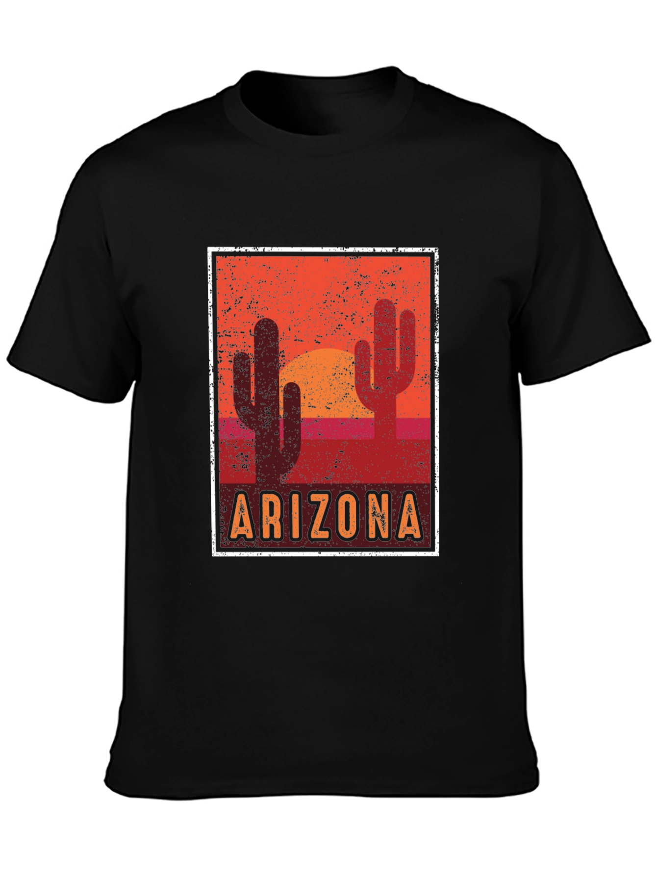 Arizona Desert Graphic Tee - Cacti Sunset Design