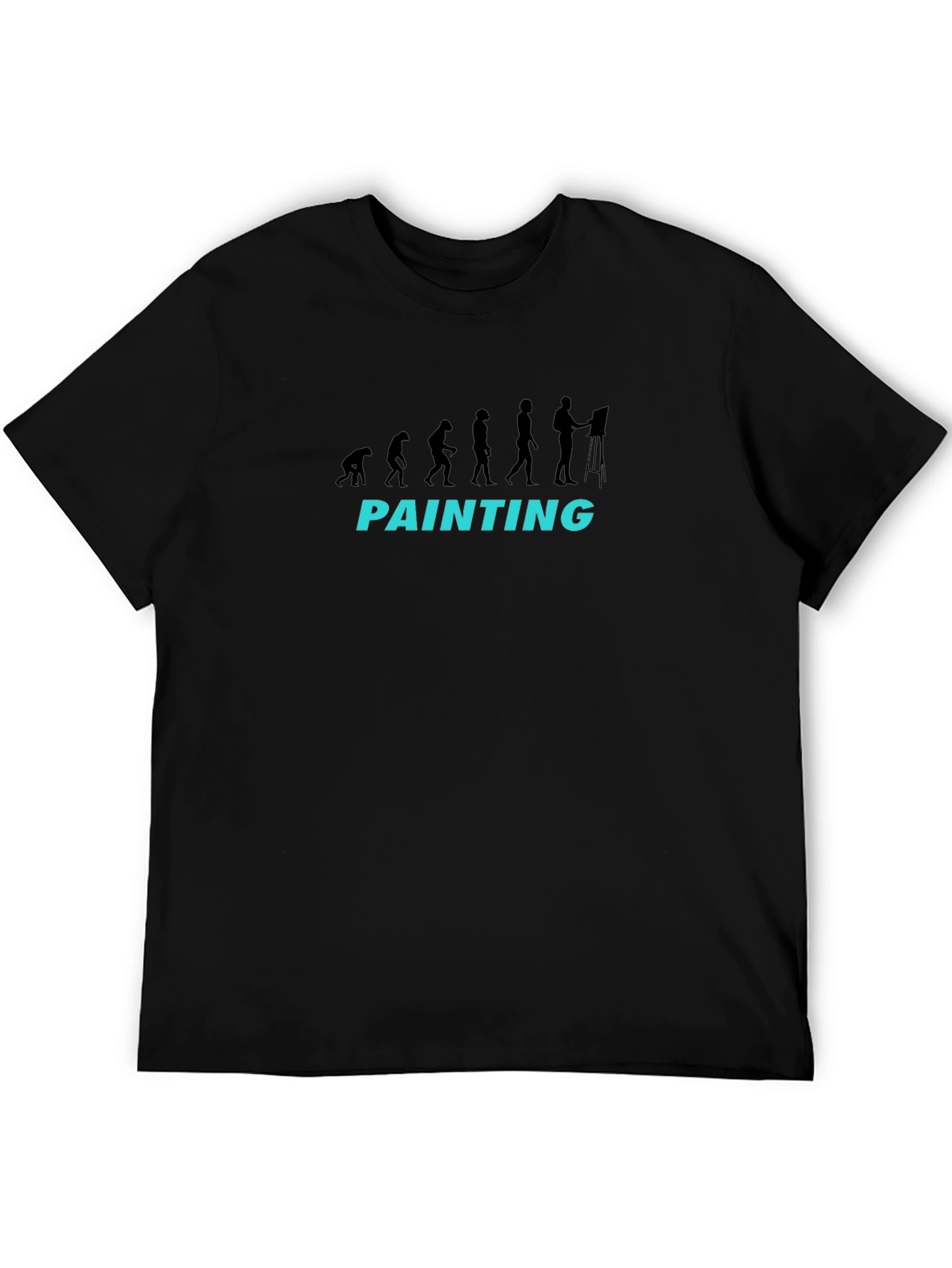 Evolution of Painting Black T-Shirt