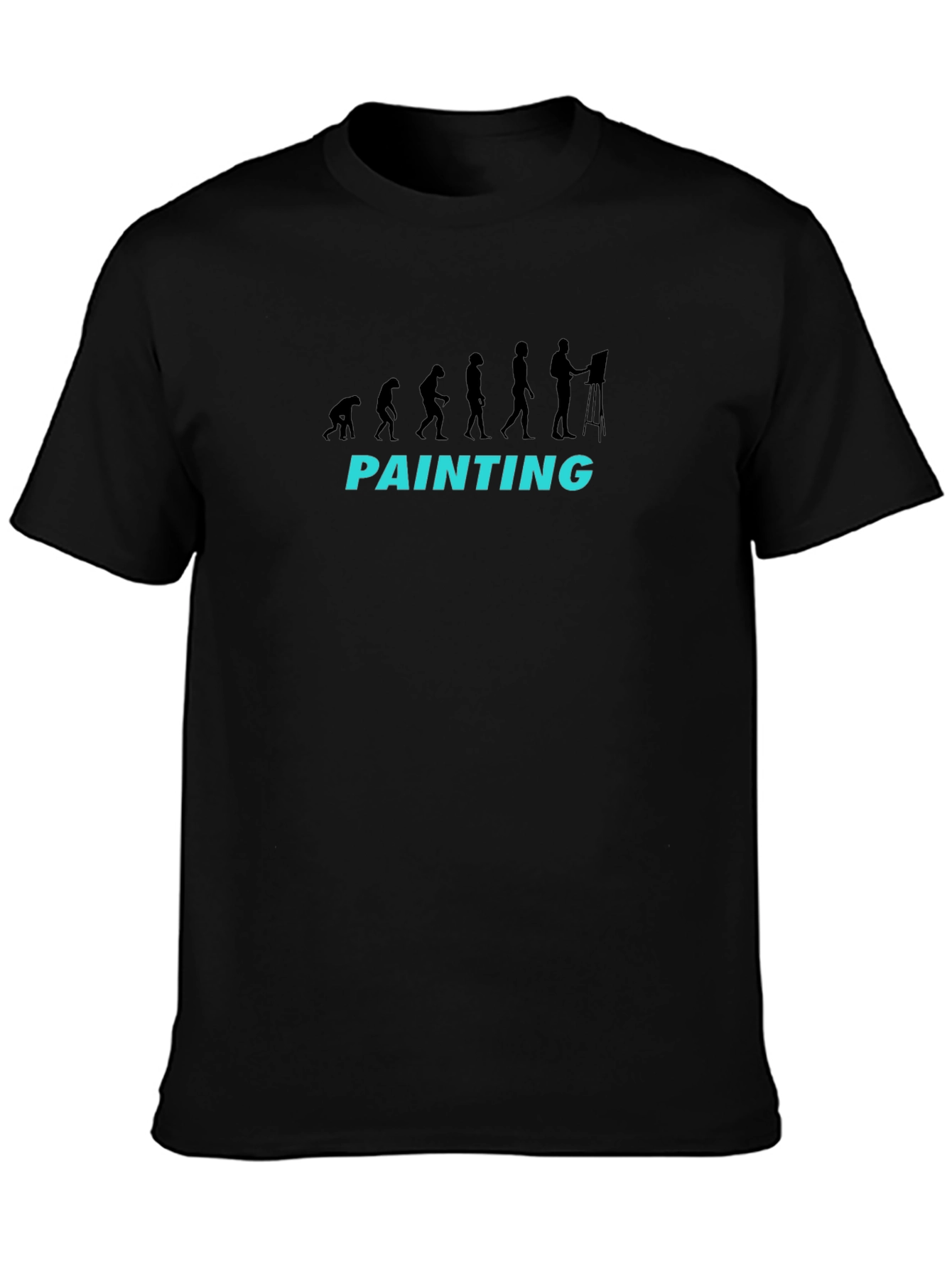 Evolution of Painting Black T-Shirt