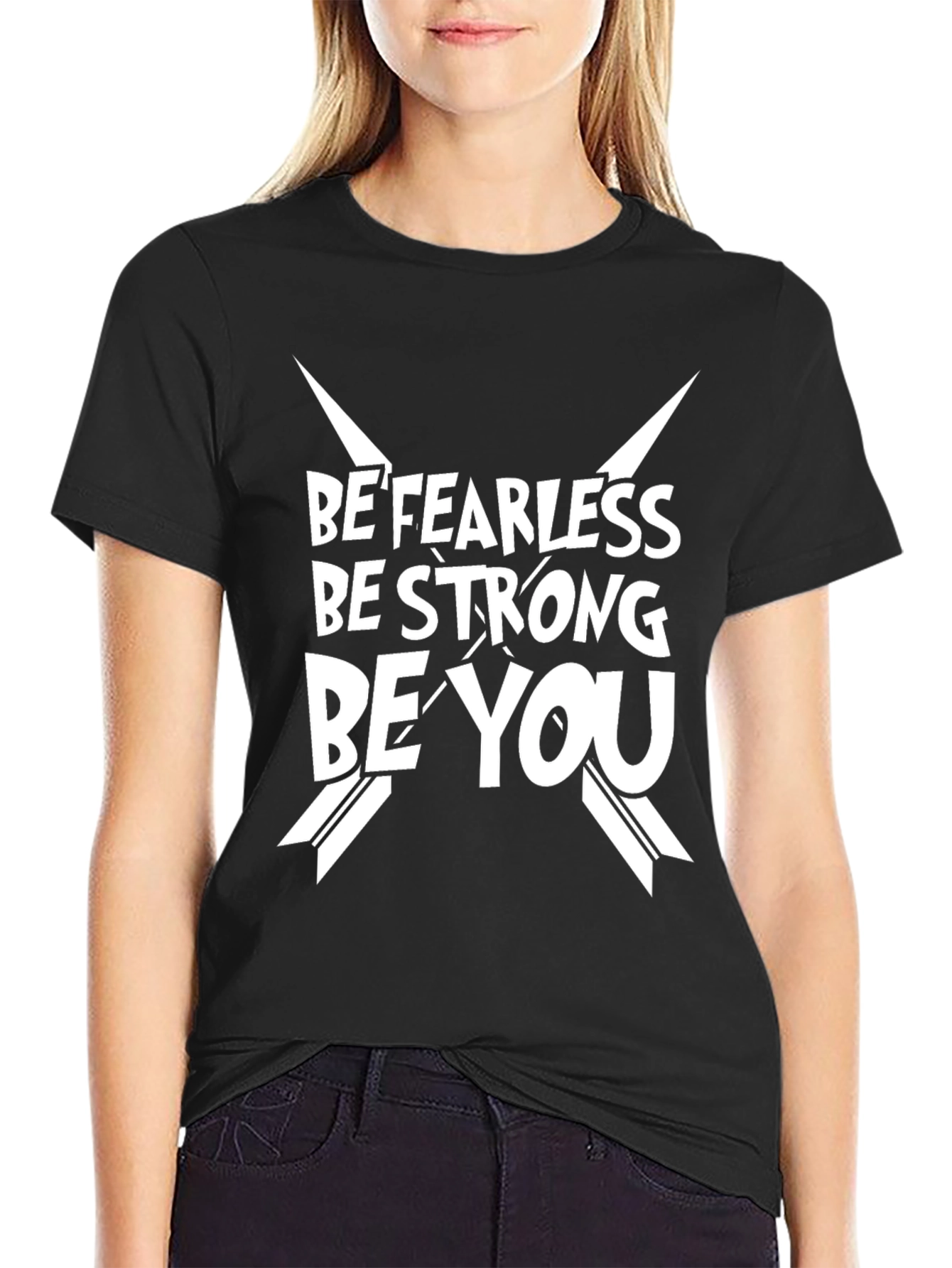 Be Fearless Graphic Tee - Black