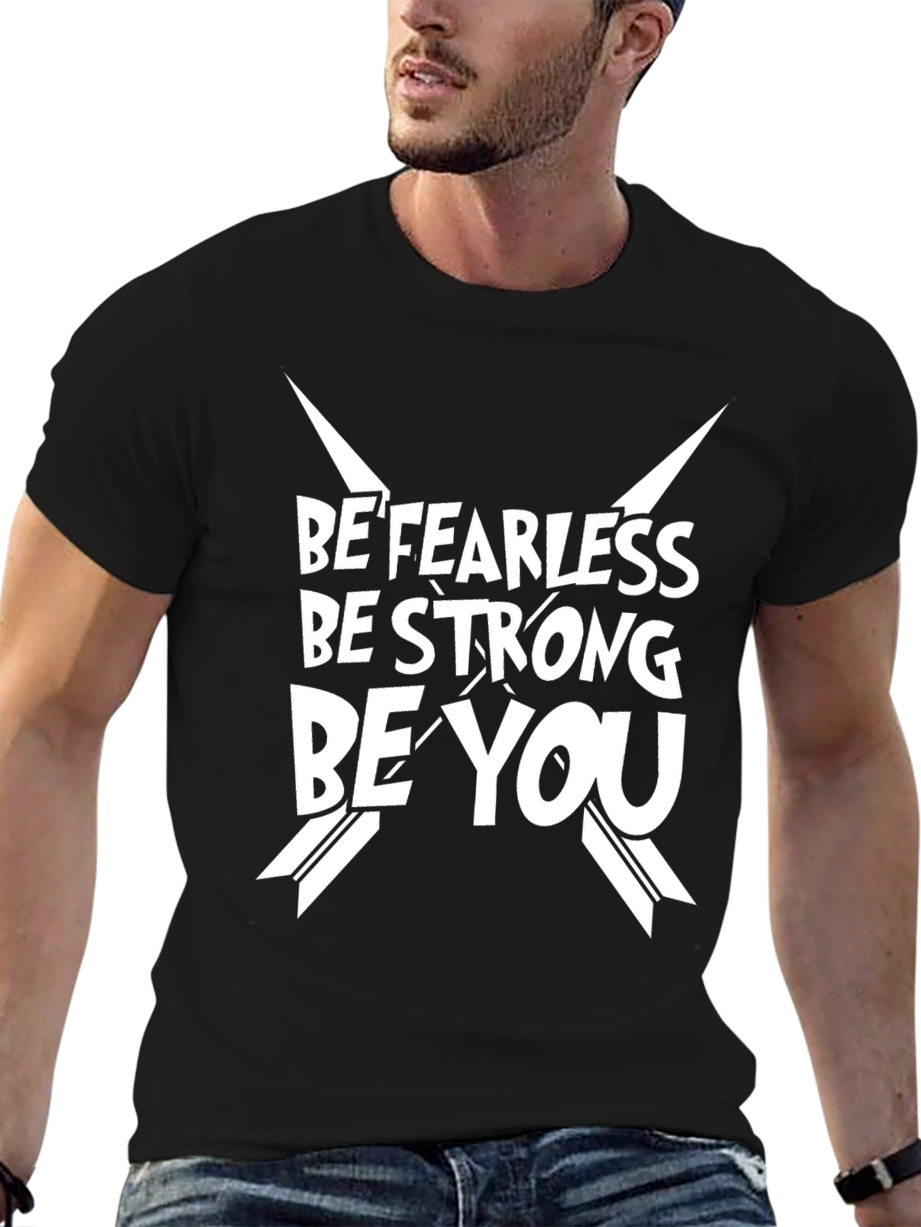 Be Fearless Graphic Tee - Black