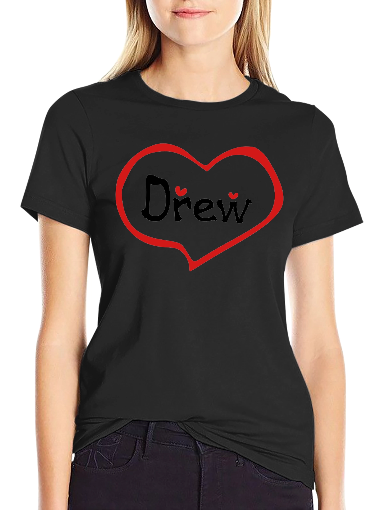 Drew Heart T-Shirt - Personalized Valentines Day Gift