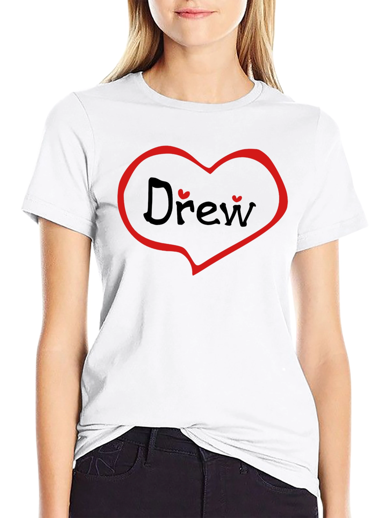 Drew Heart T-Shirt - Personalized Valentines Day Gift
