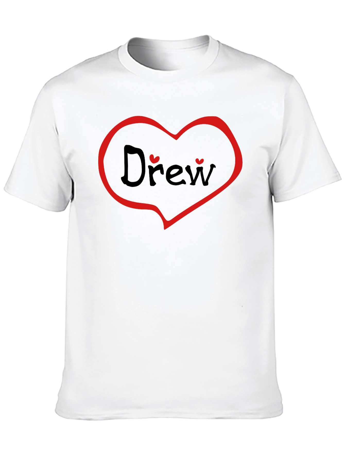 Drew Heart T-Shirt - Personalized Valentines Day Gift