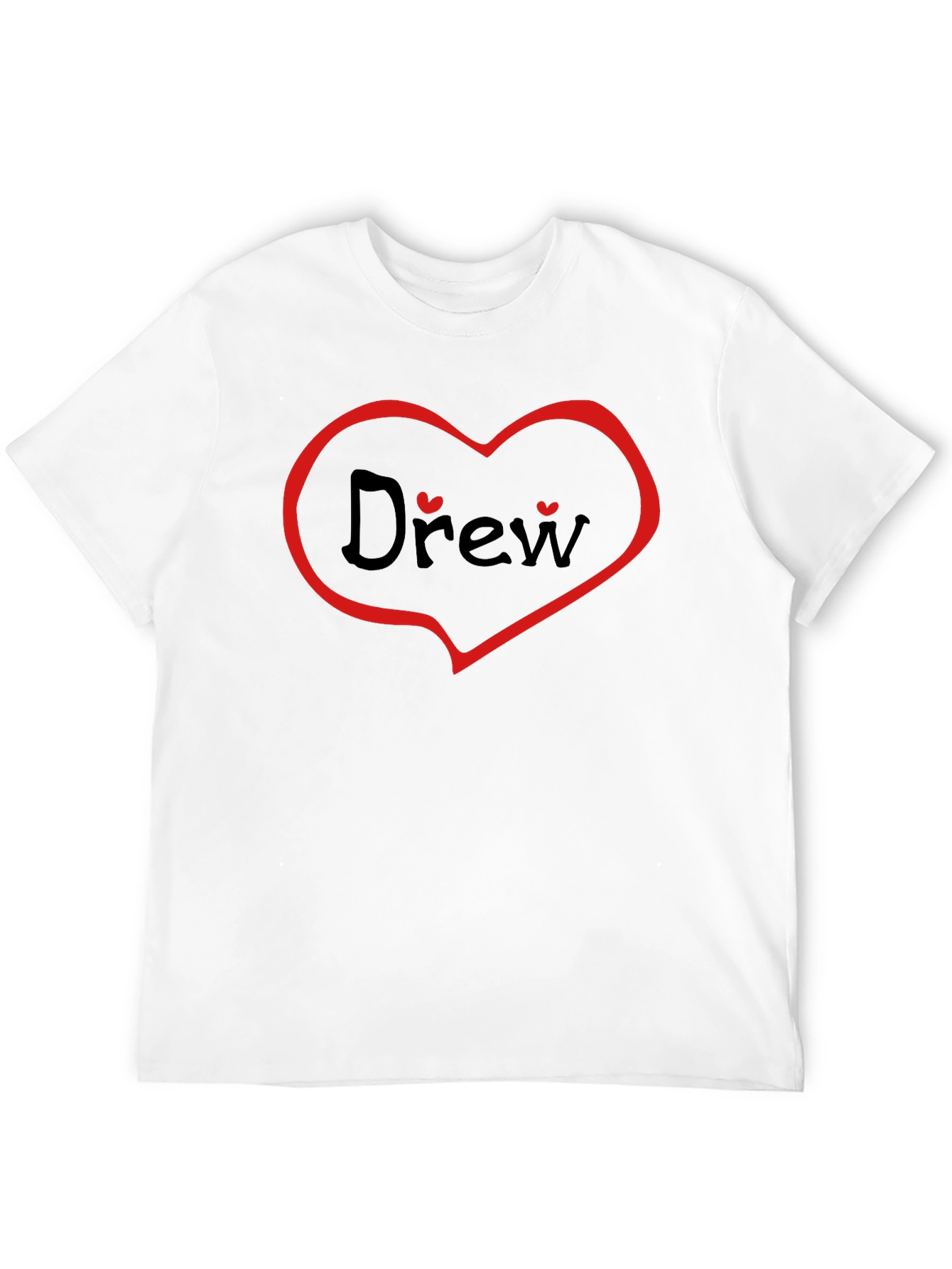 Drew Heart T-Shirt - Personalized Valentines Day Gift
