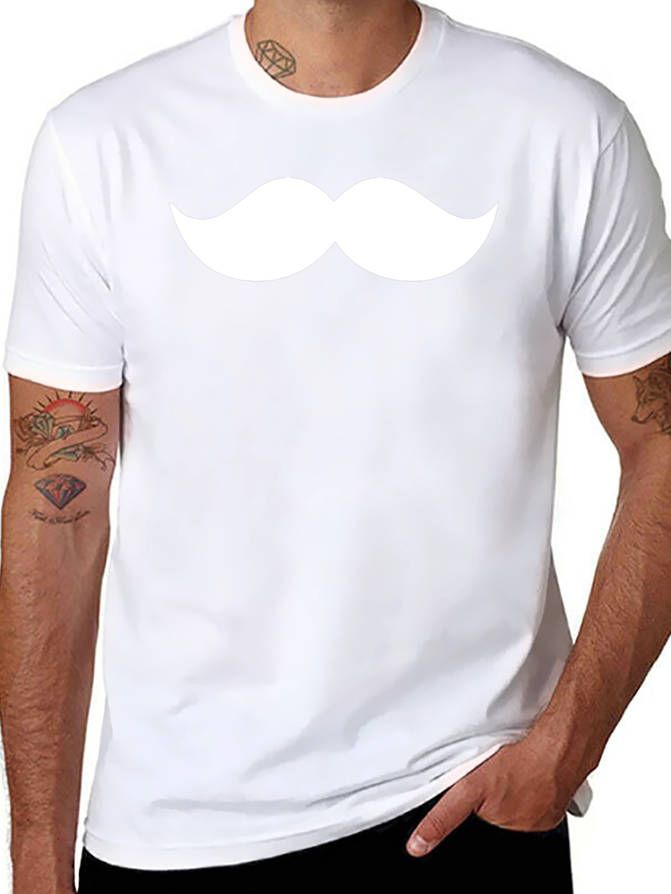Mustache Graphic Tee - Classic Fun Design