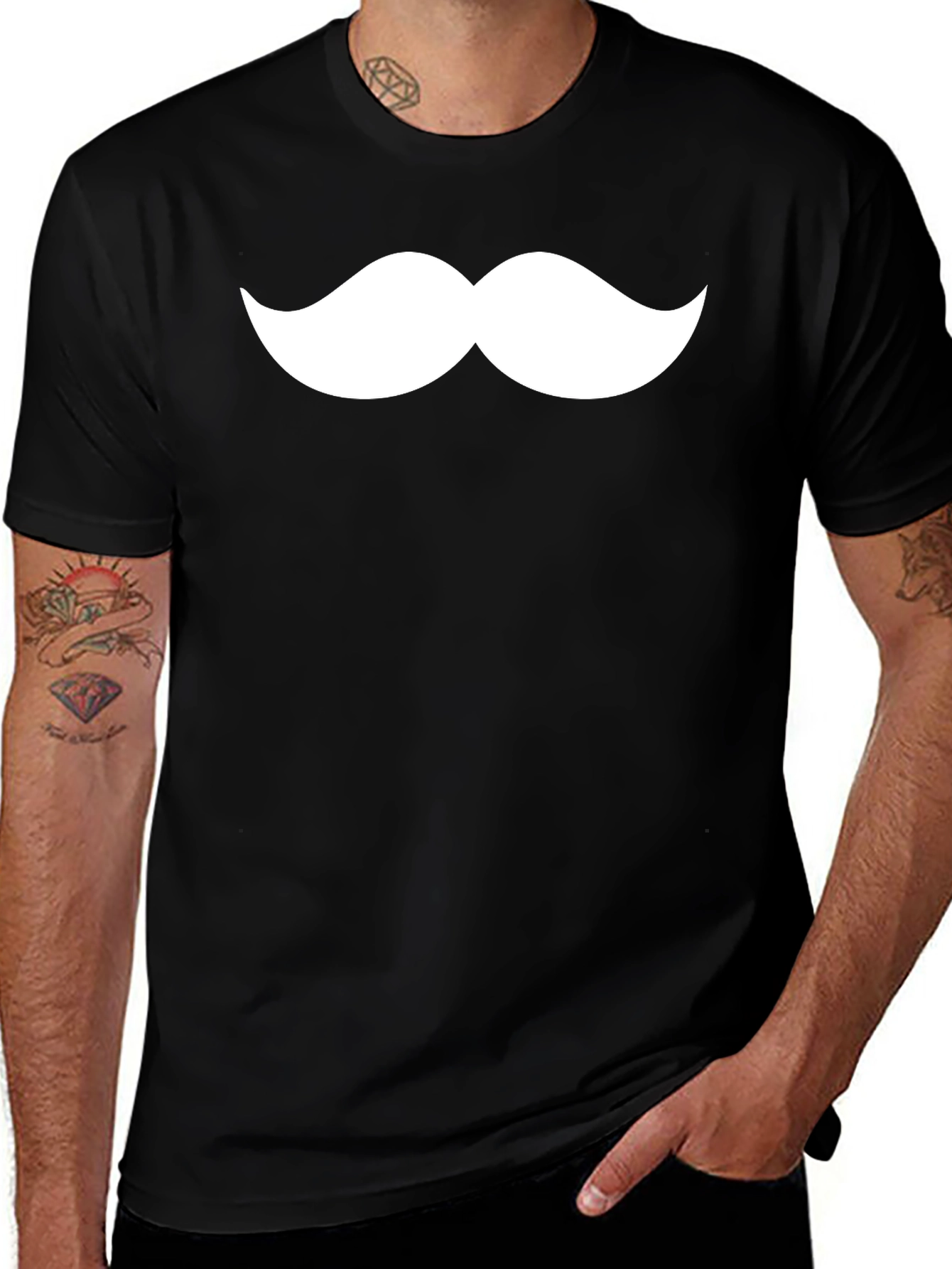 Mustache Graphic Tee - Classic Fun Design