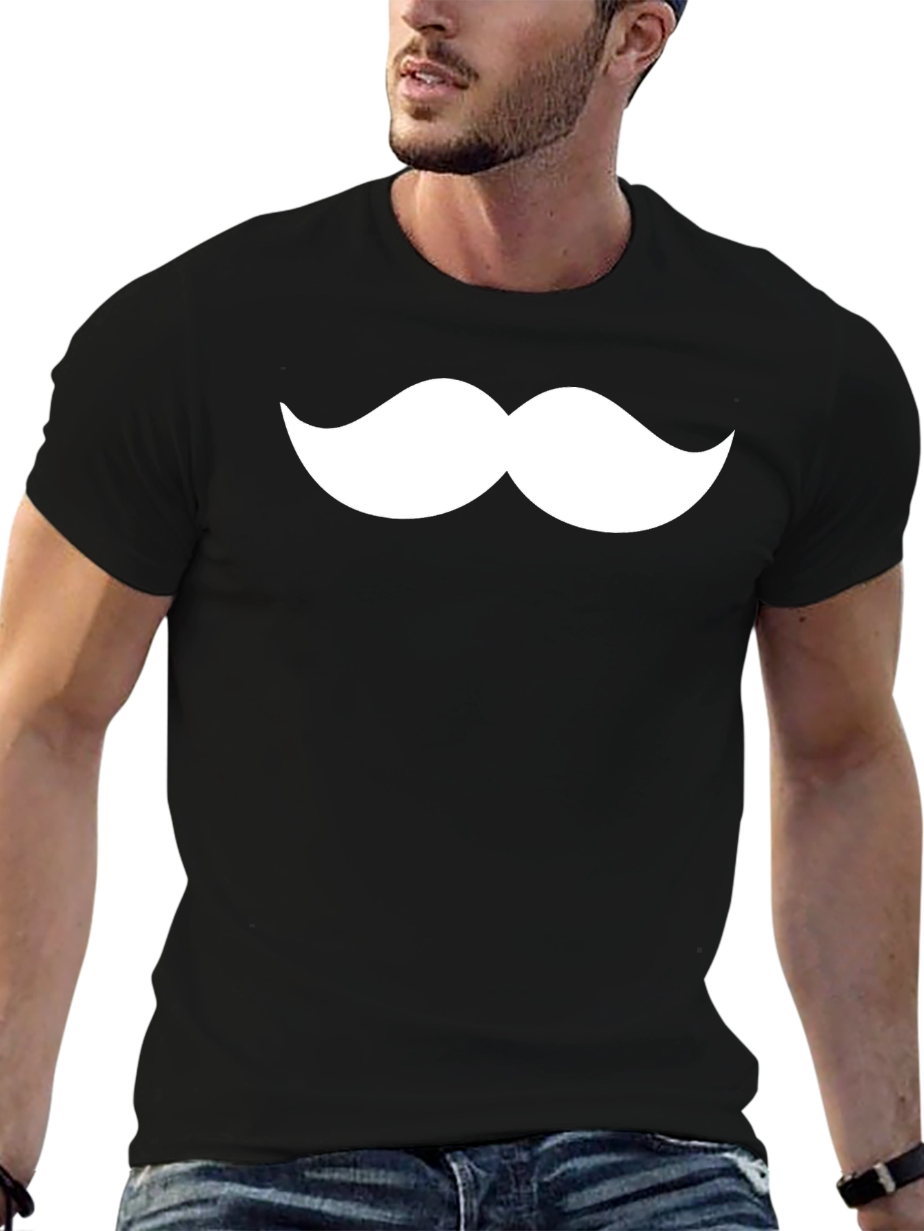 Mustache Graphic Tee - Classic Fun Design