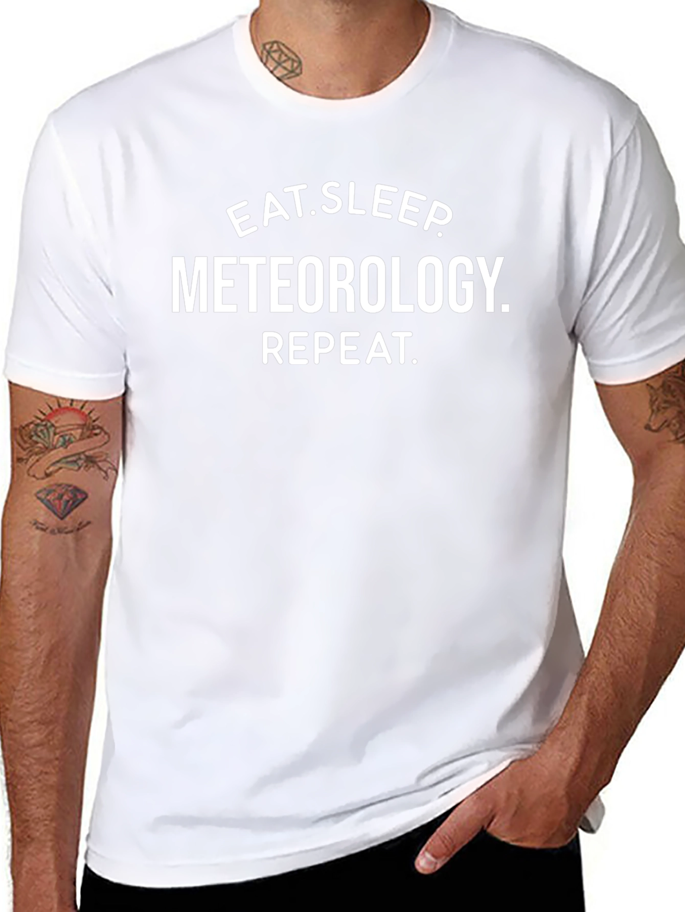 Eat. Sleep. Meteorology. Repeat. Black T-Shirt