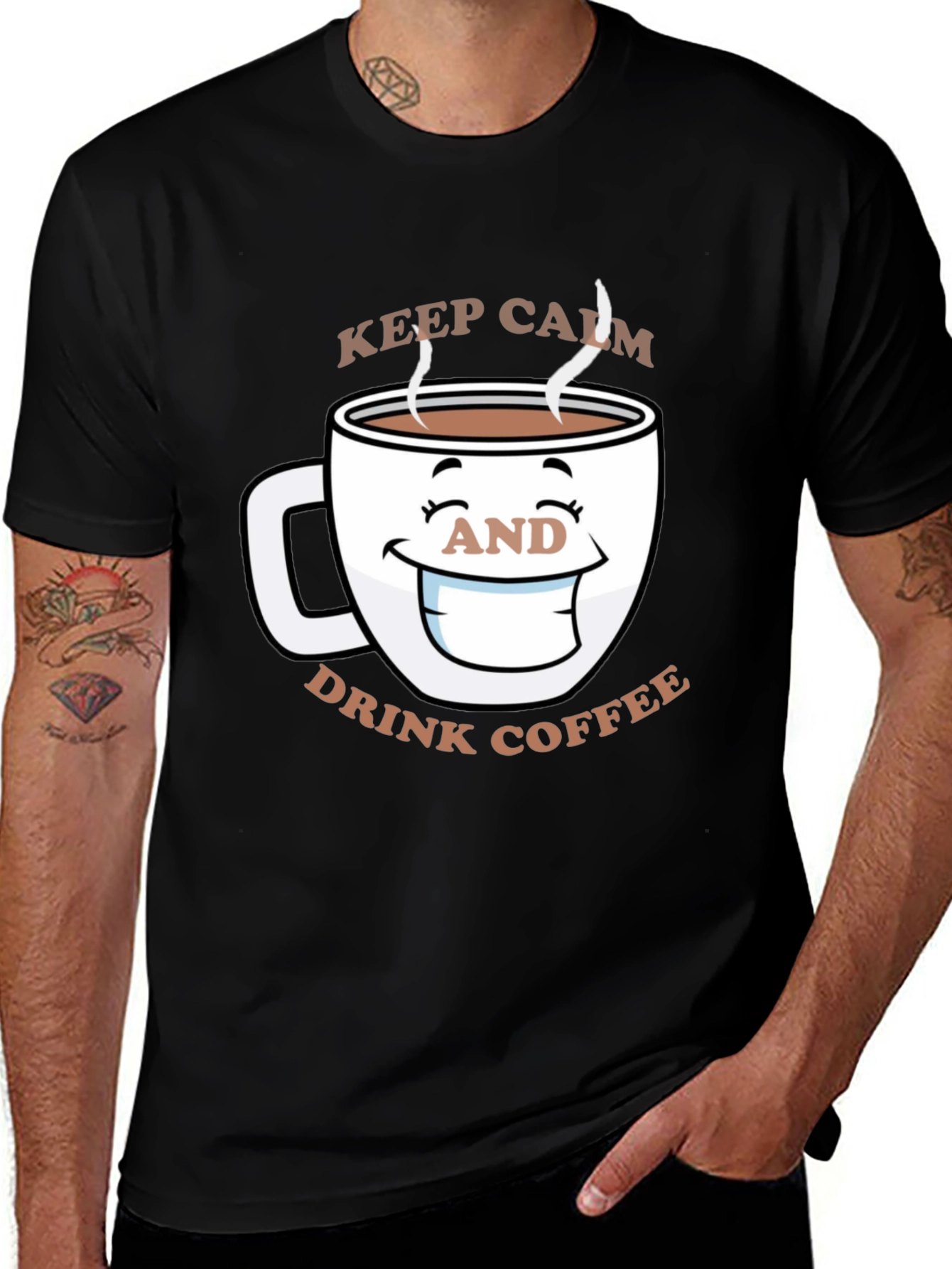 Keep Calm and Drink Coffee Graphic Tee