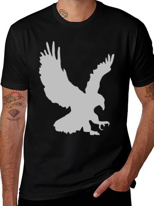Eagle Graphic Print Black T-Shirt