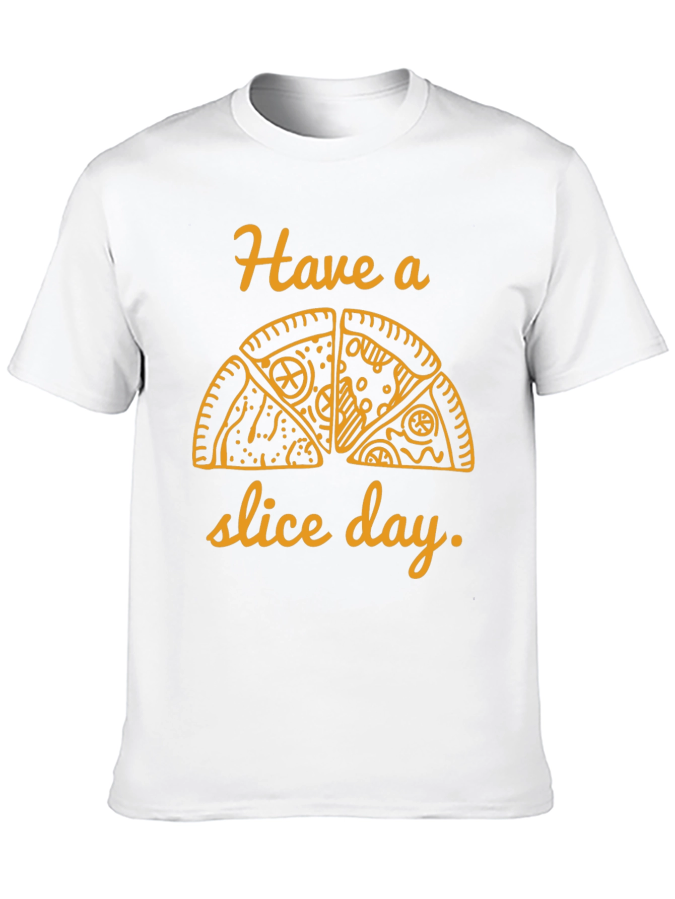 Pizza Slice Day Graphic Tee - Casual Black T-Shirt