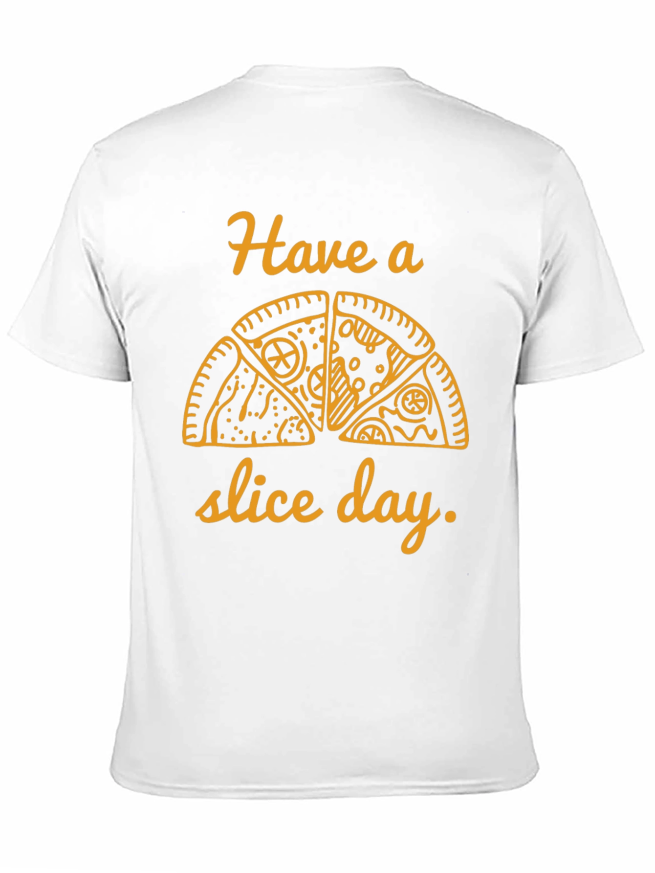 Pizza Slice Day Graphic Tee - Casual Black T-Shirt