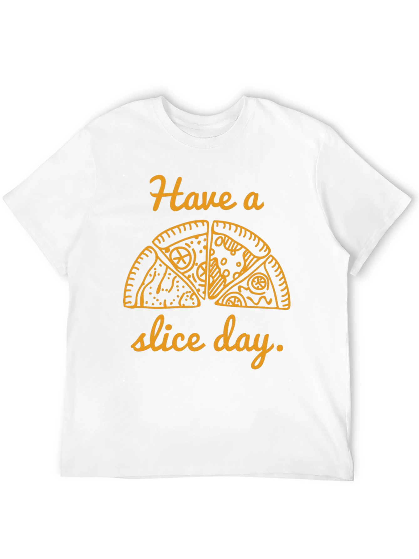 Pizza Slice Day Graphic Tee - Casual Black T-Shirt