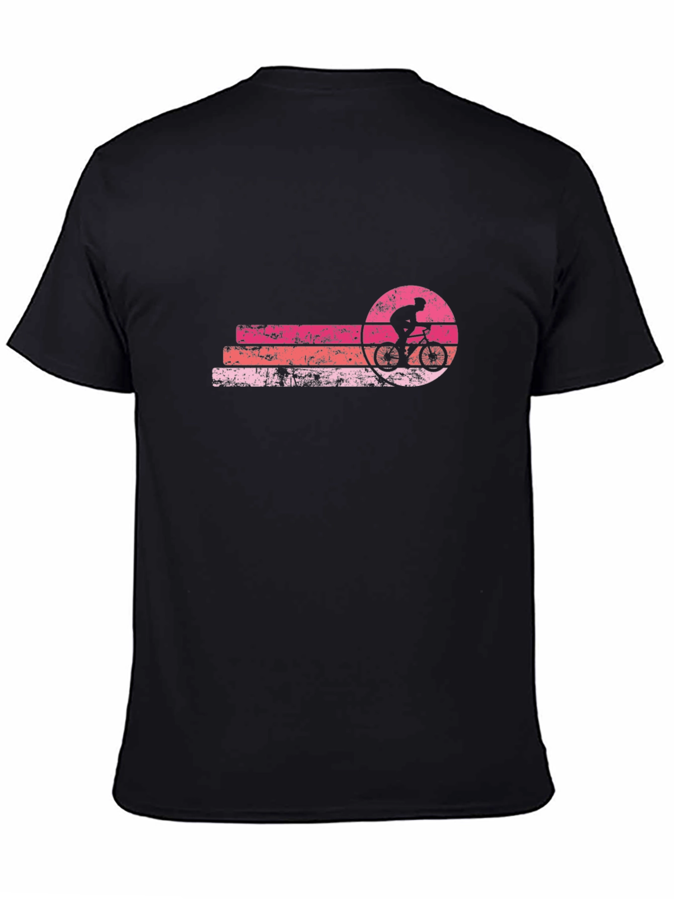 Retro Biker Graphic Tee - Black Cotton