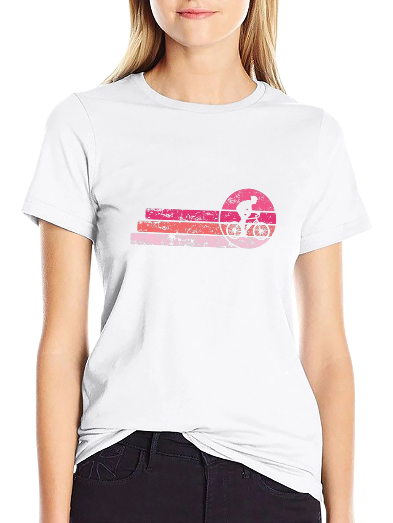 Retro Biker Graphic Tee - Black Cotton