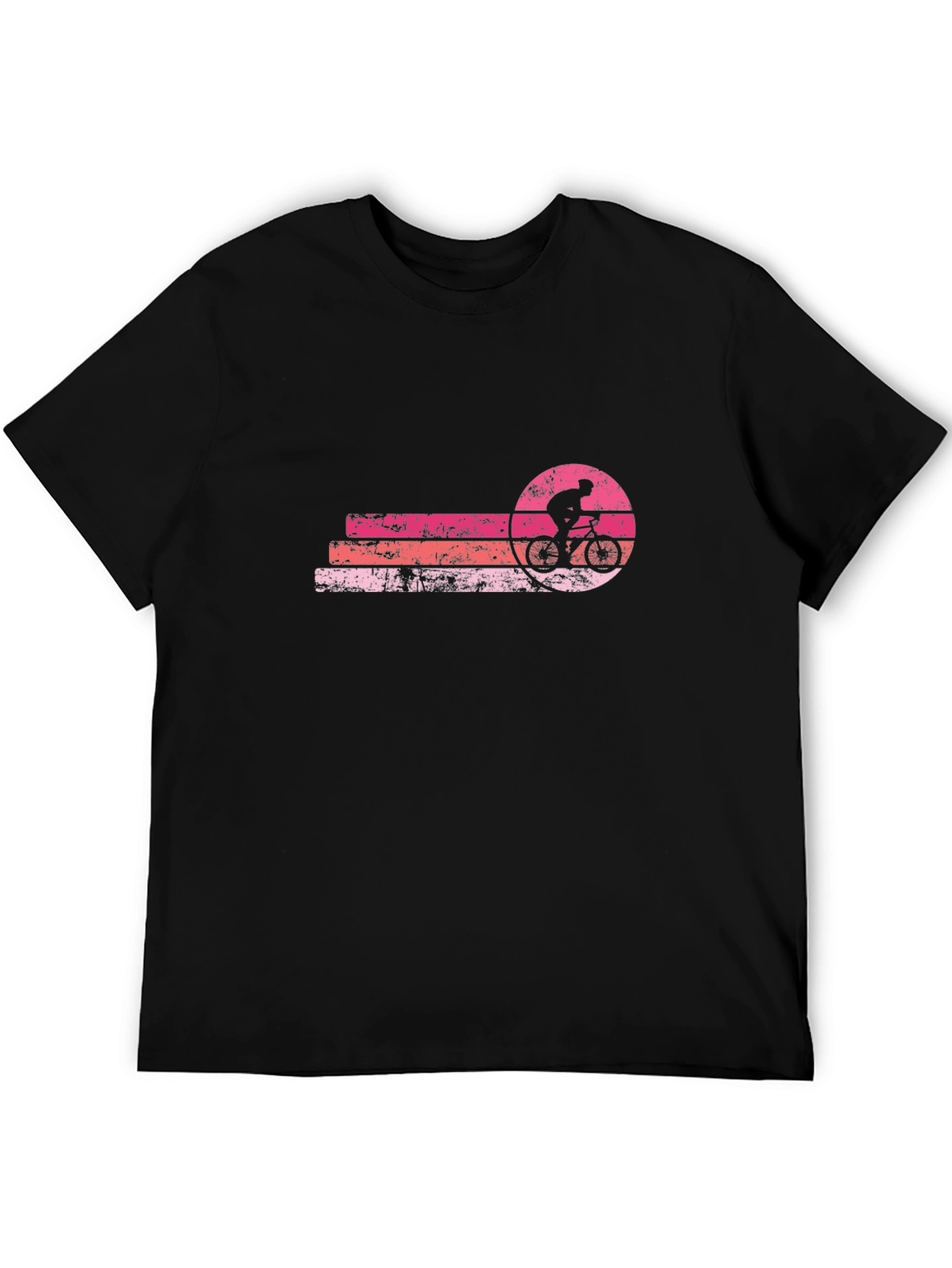 Retro Biker Graphic Tee - Black Cotton
