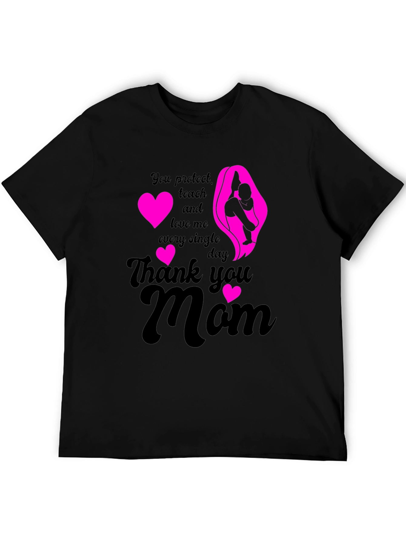 Thank You Mom T-Shirt - Heart Design