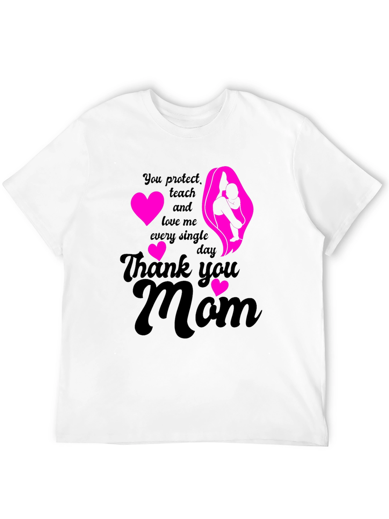 Thank You Mom T-Shirt - Heart Design